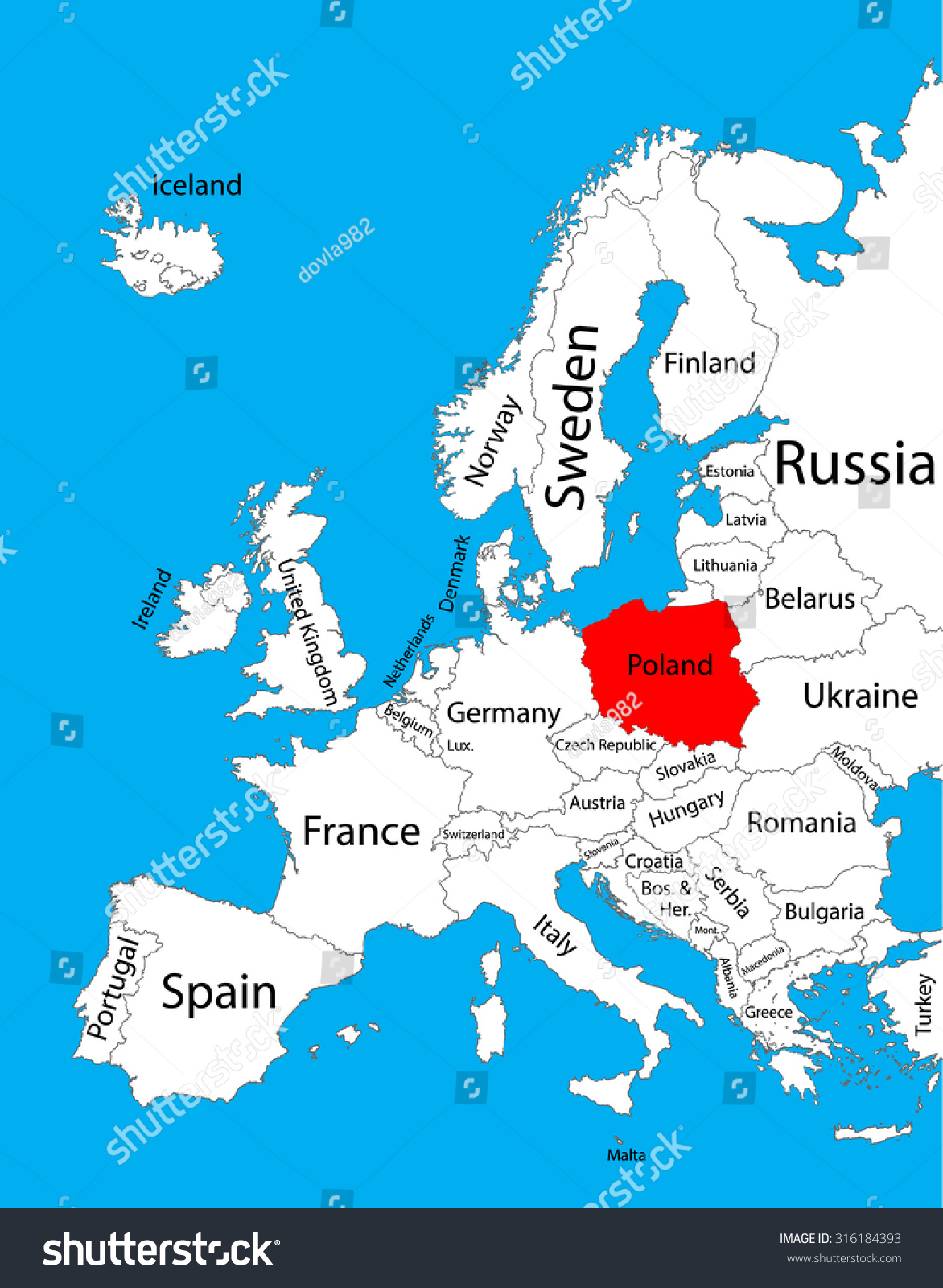 Map Of Europe Poland