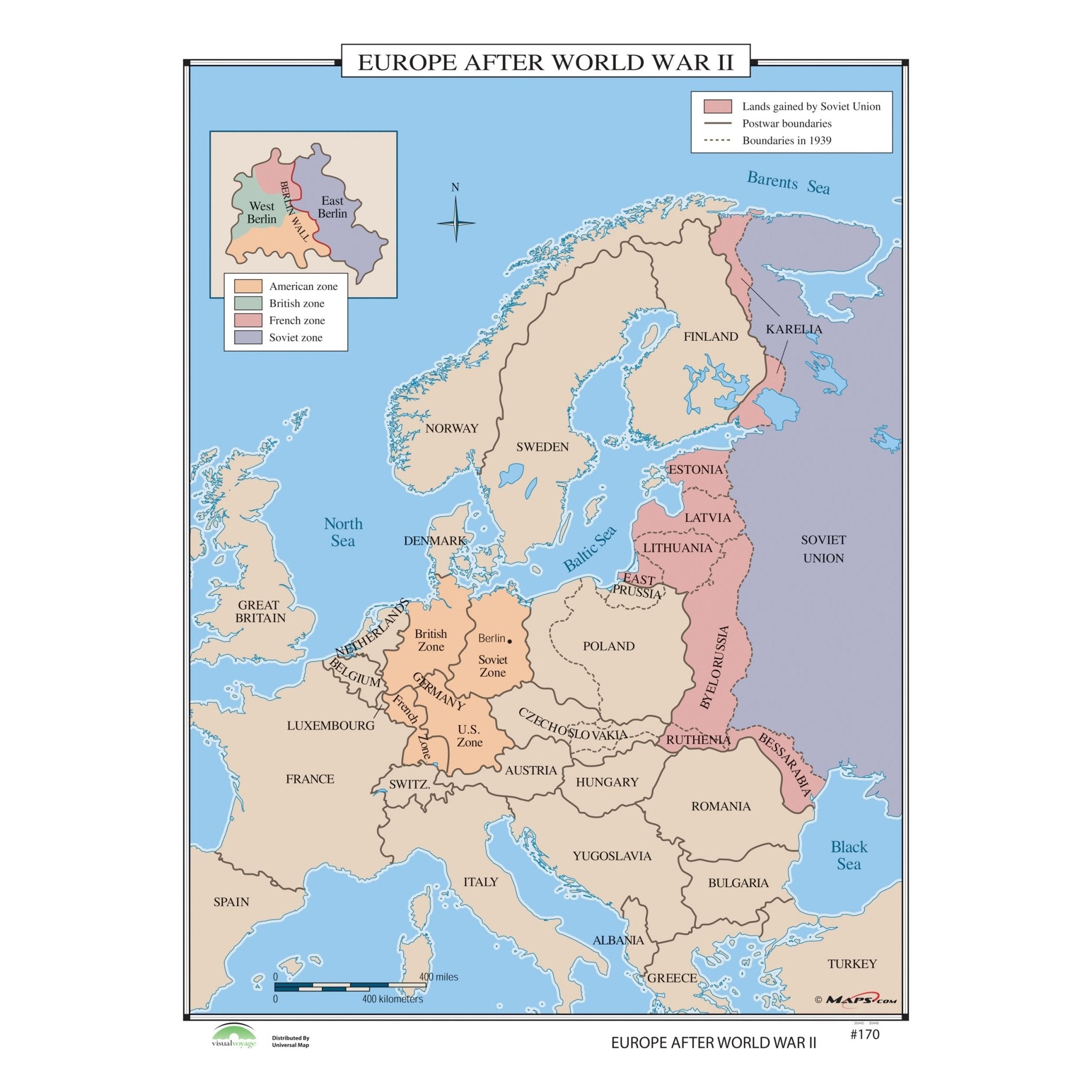 Map Of Europe Post Ww2