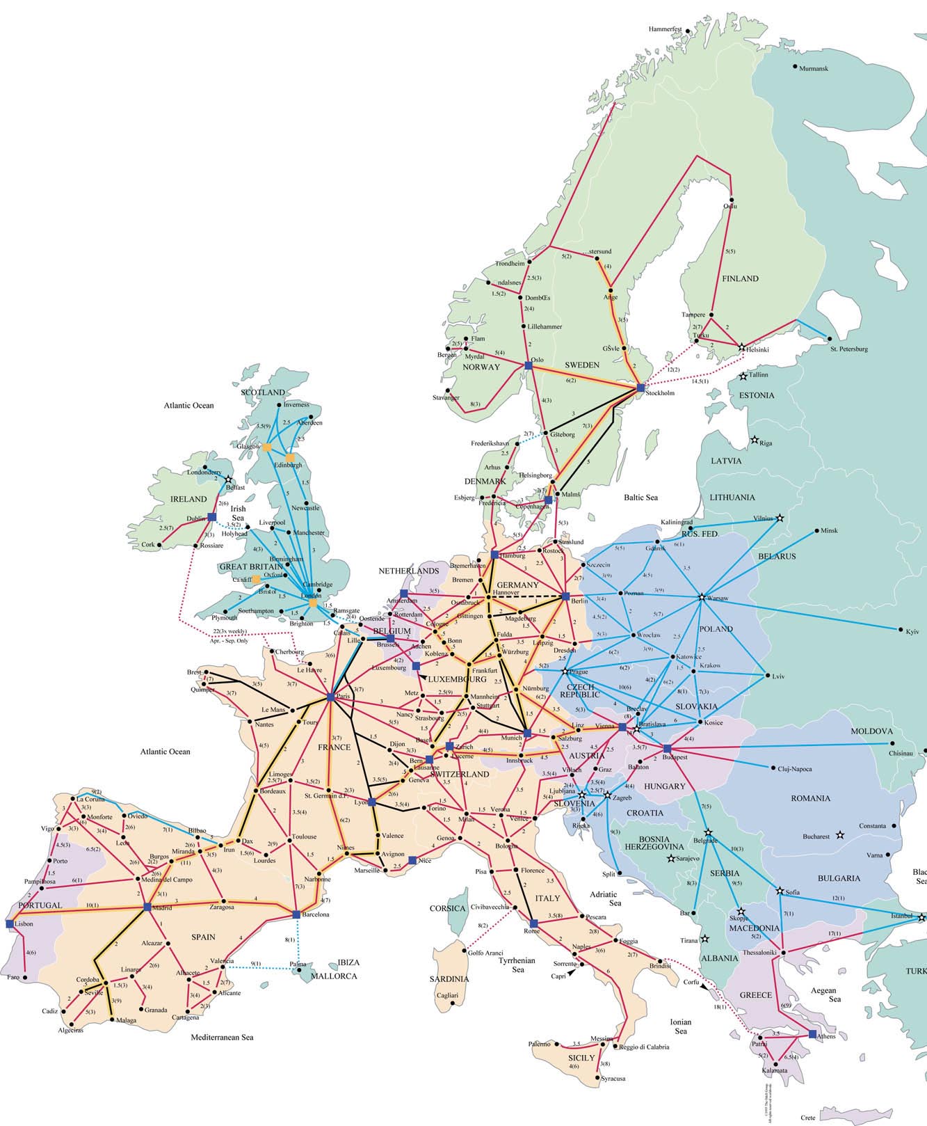 Map Of Europe Railways