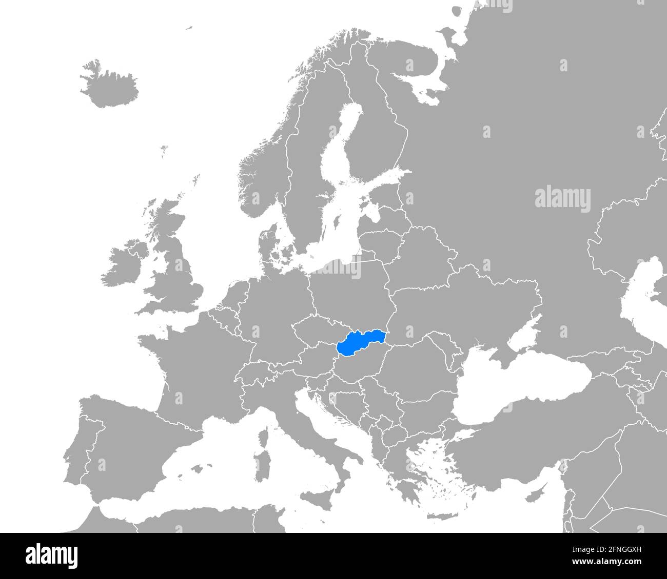 Map Of Europe Slovakia