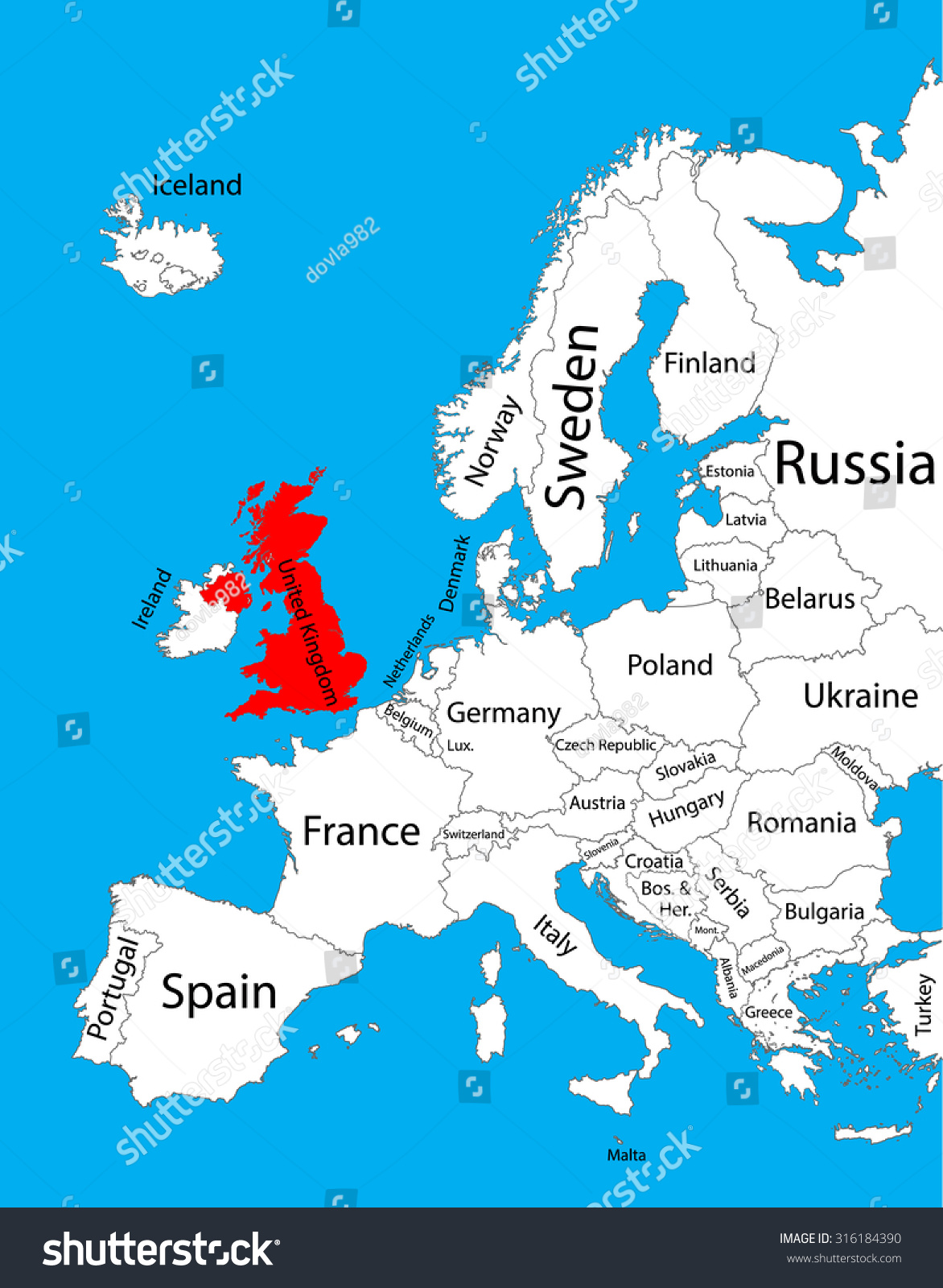 Map Of Europe Uk