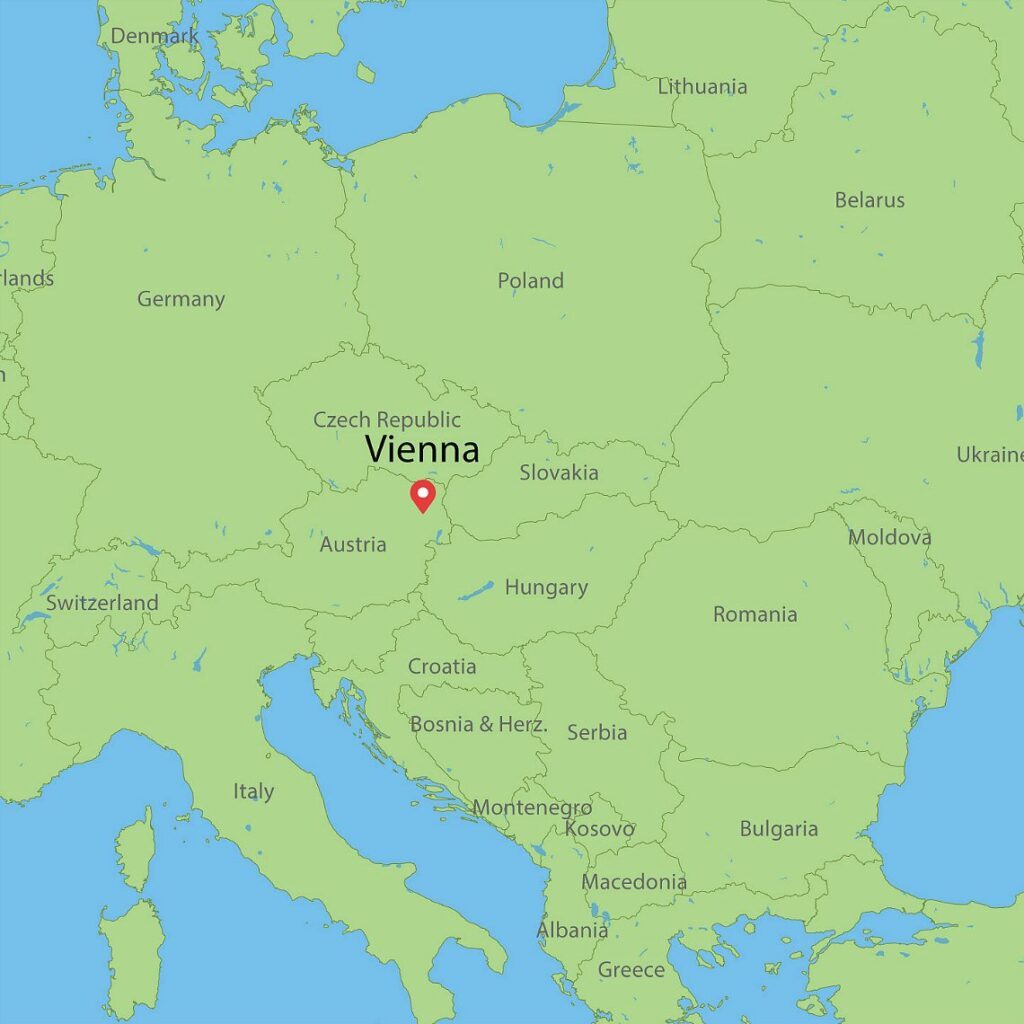 Map Of Europe Vienna