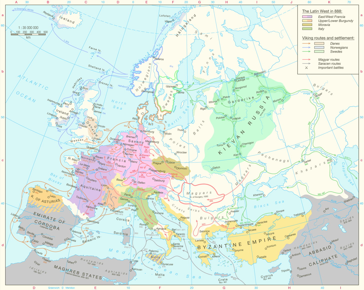 Map Of Europe Viking Age
