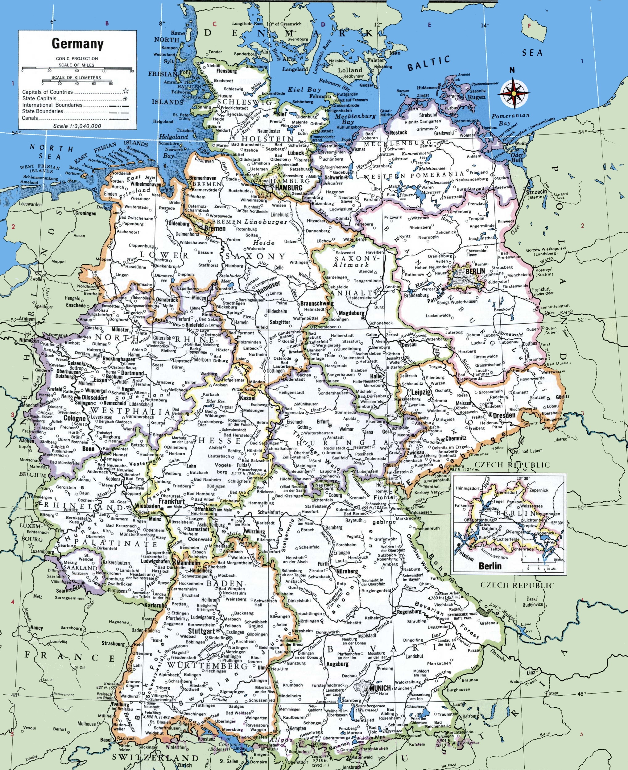 Map Of Germany With Cities
