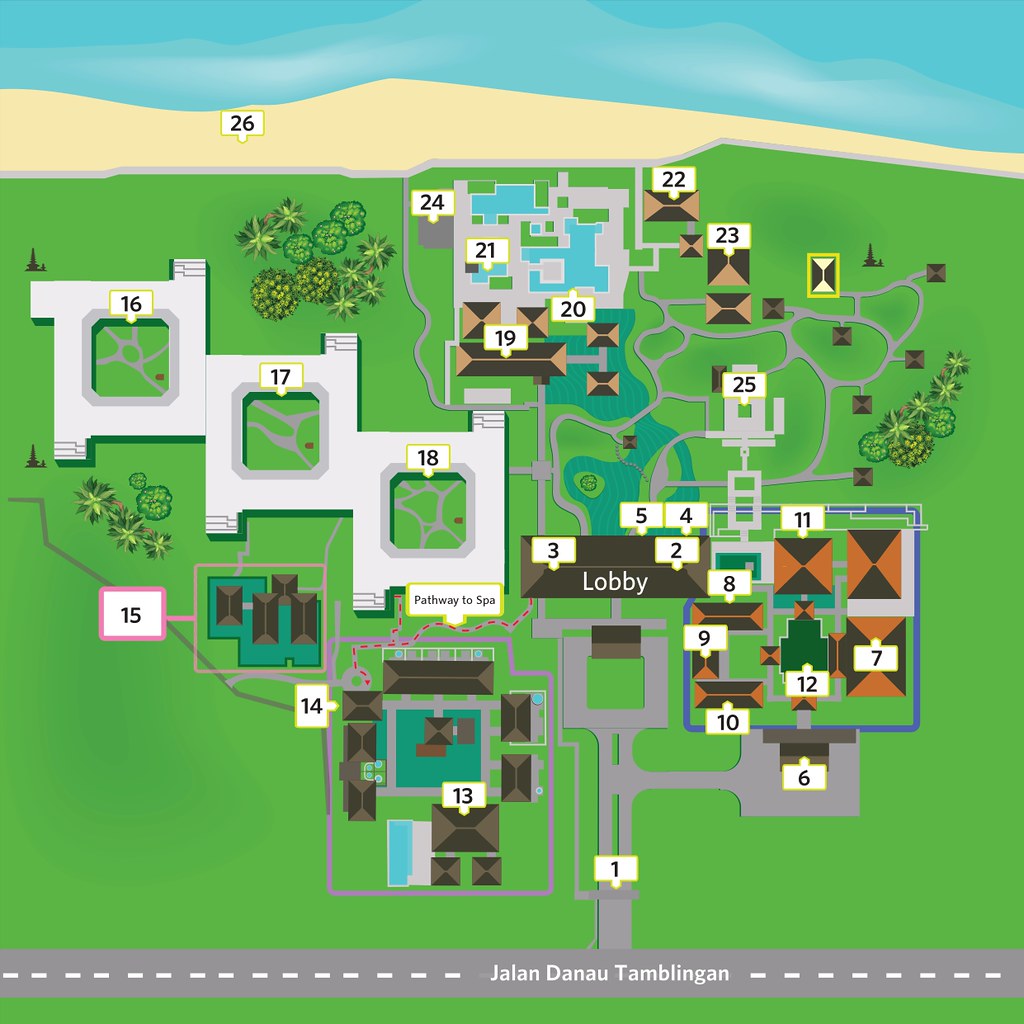 Map Of Hyatt Regency Bali