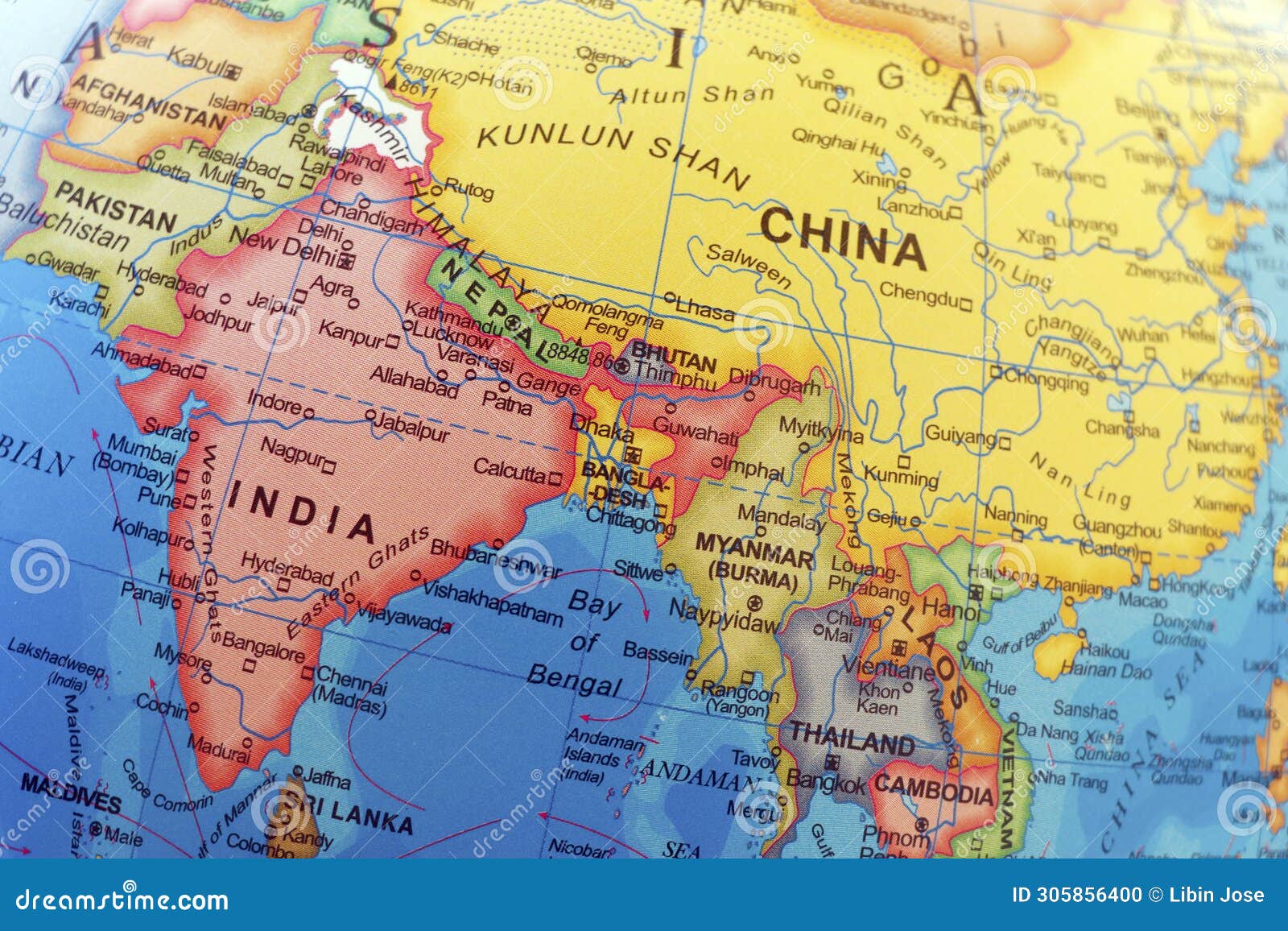Map Of India Pakistan Bangladesh China
