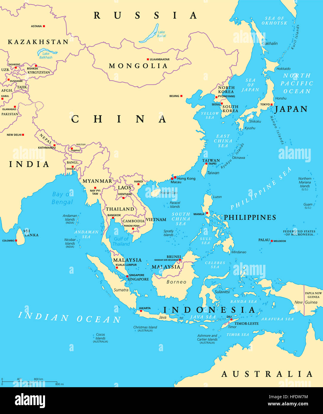 Map Of Indonesia And China