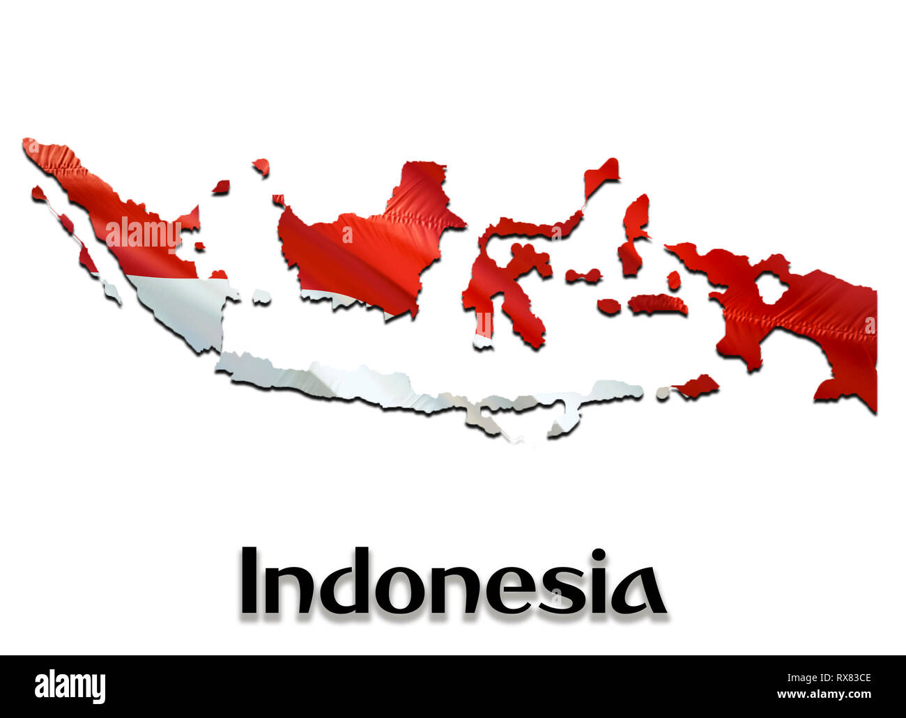 Map Of Indonesia Flag