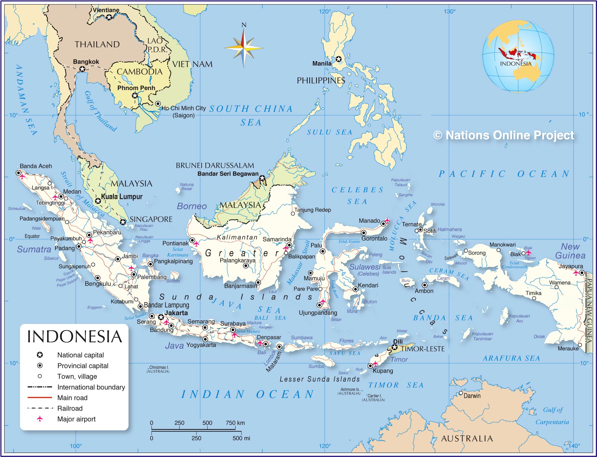 Map Of Indonesia Political