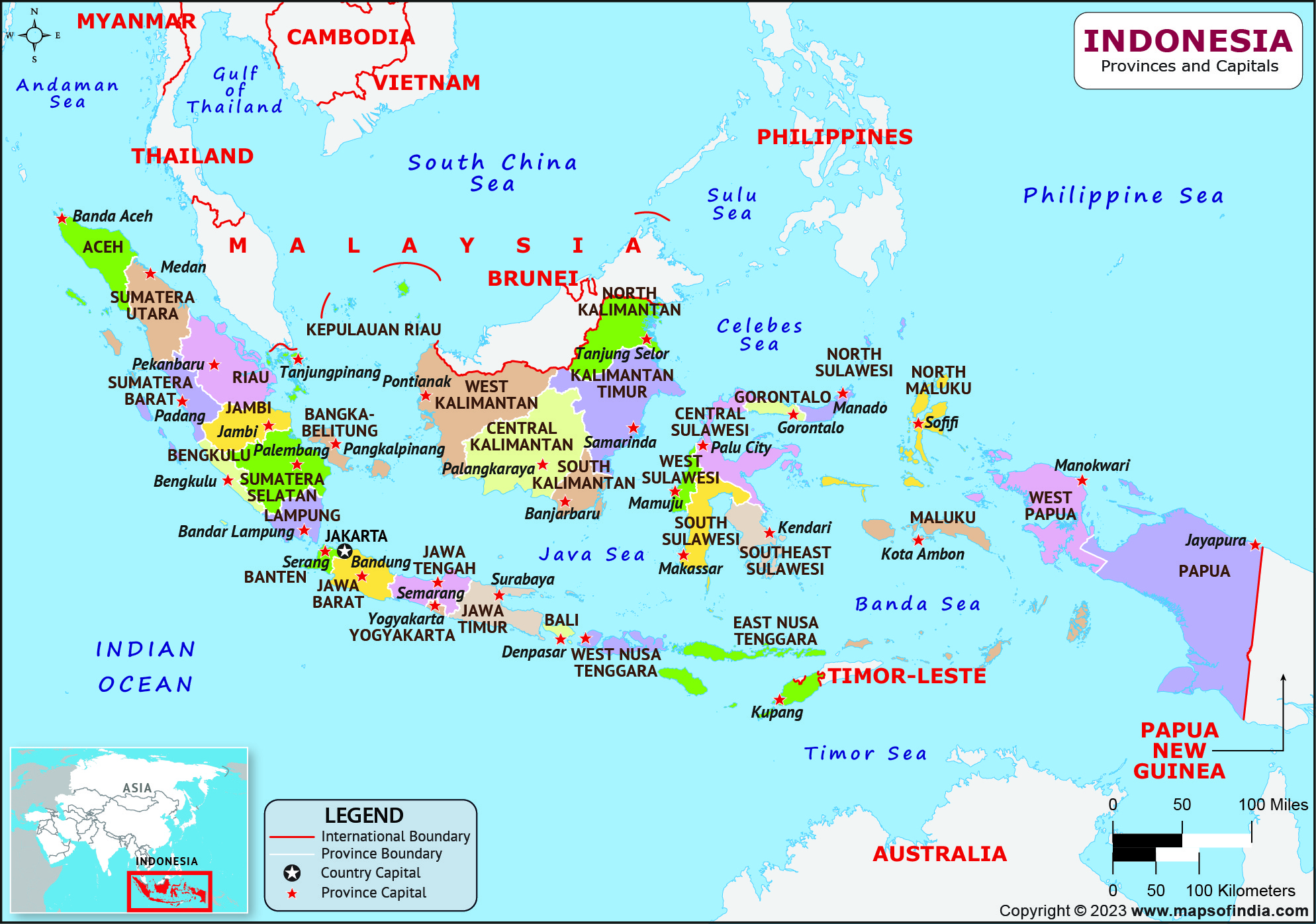 Map Of Indonesia Provinces