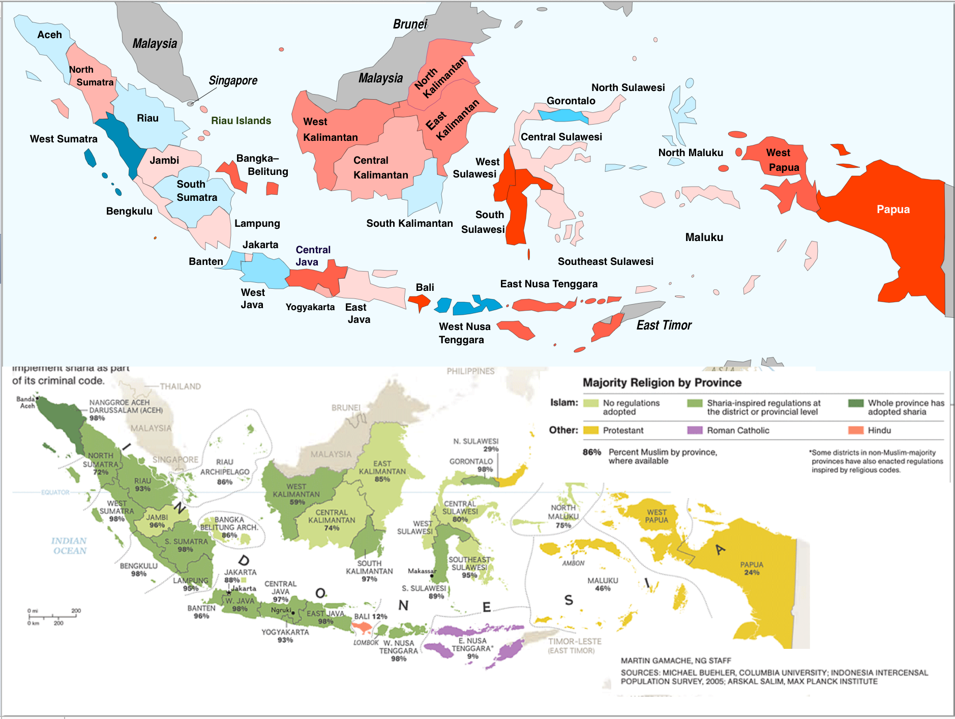 Map Of Indonesia Religion