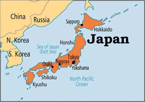 Map Of Japan And Surrounding Countries