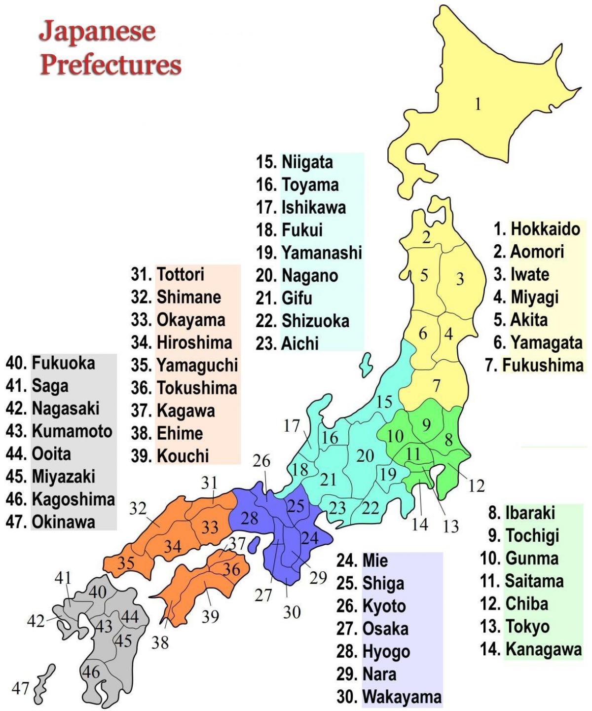 Map Of Japan District