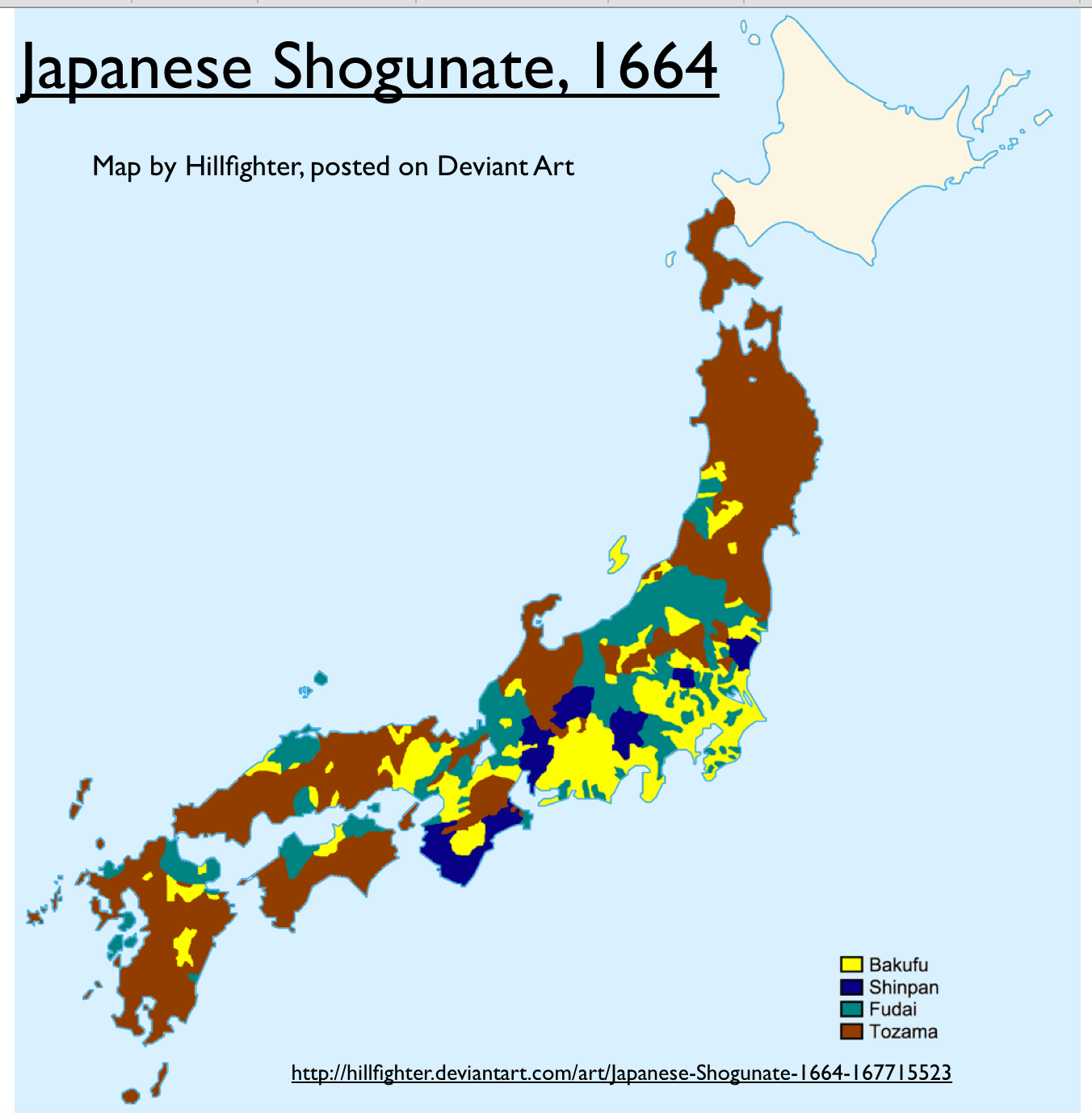 Map Of Japan During Tokugawa Shogunate