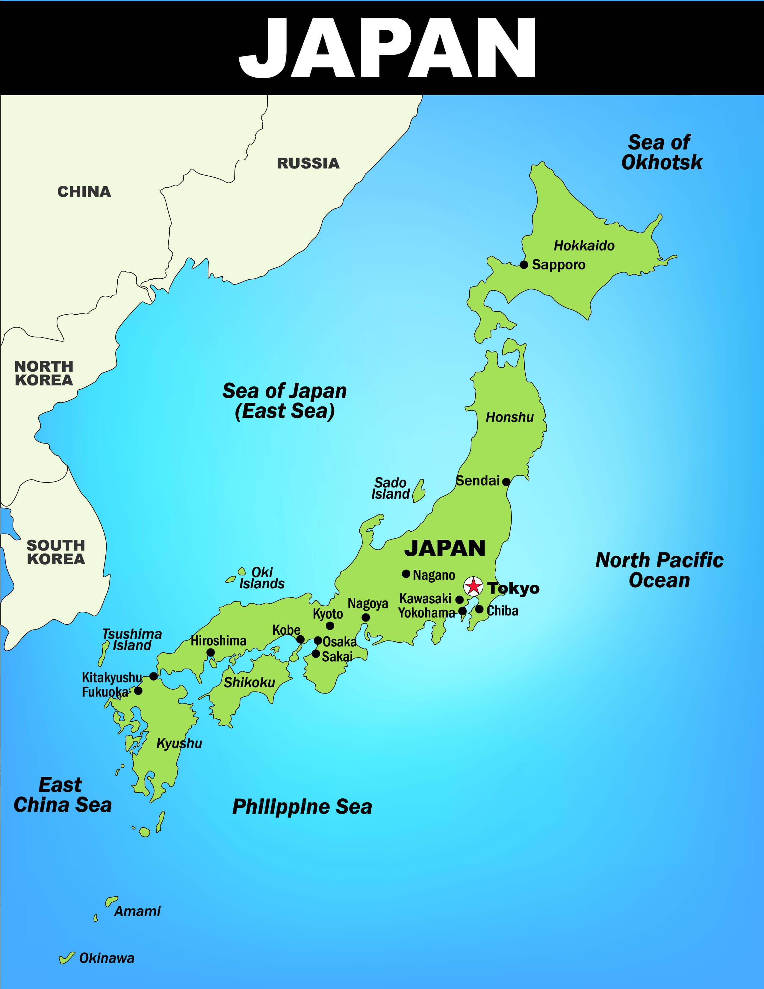 Map Of Japan Graphic