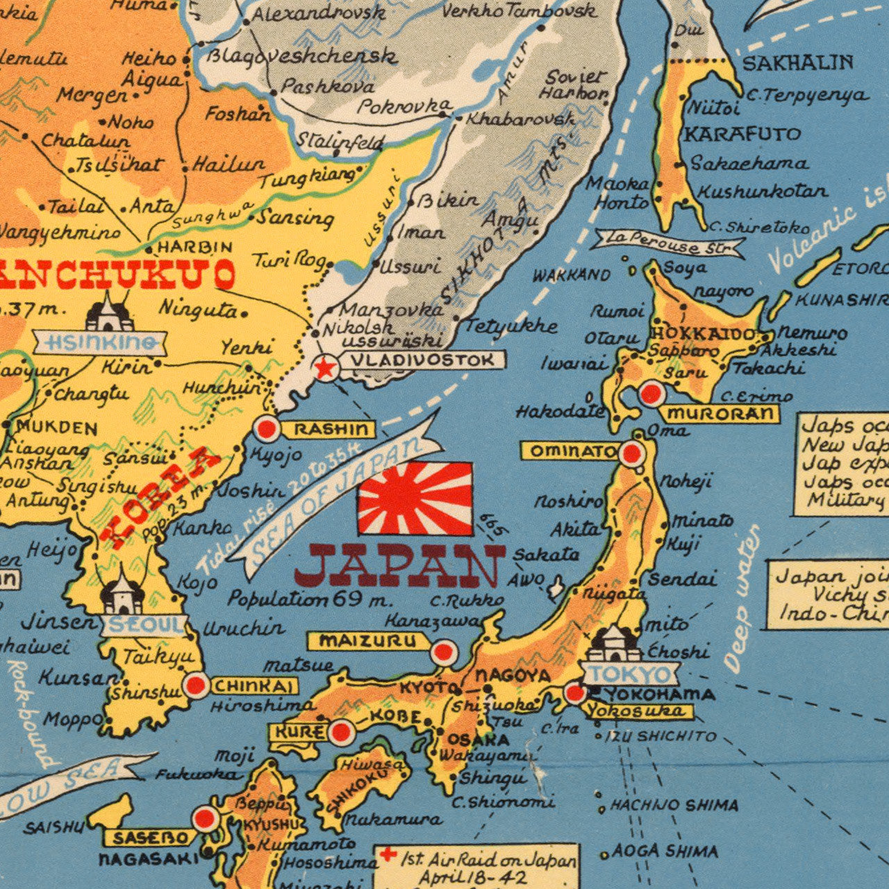 Map Of Japan In Ww2