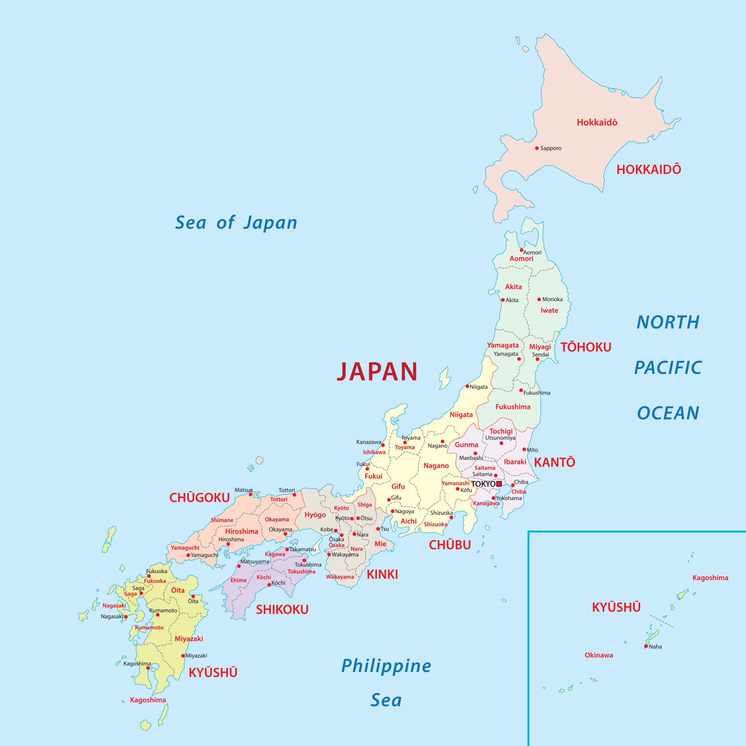 Map Of Japan Japan