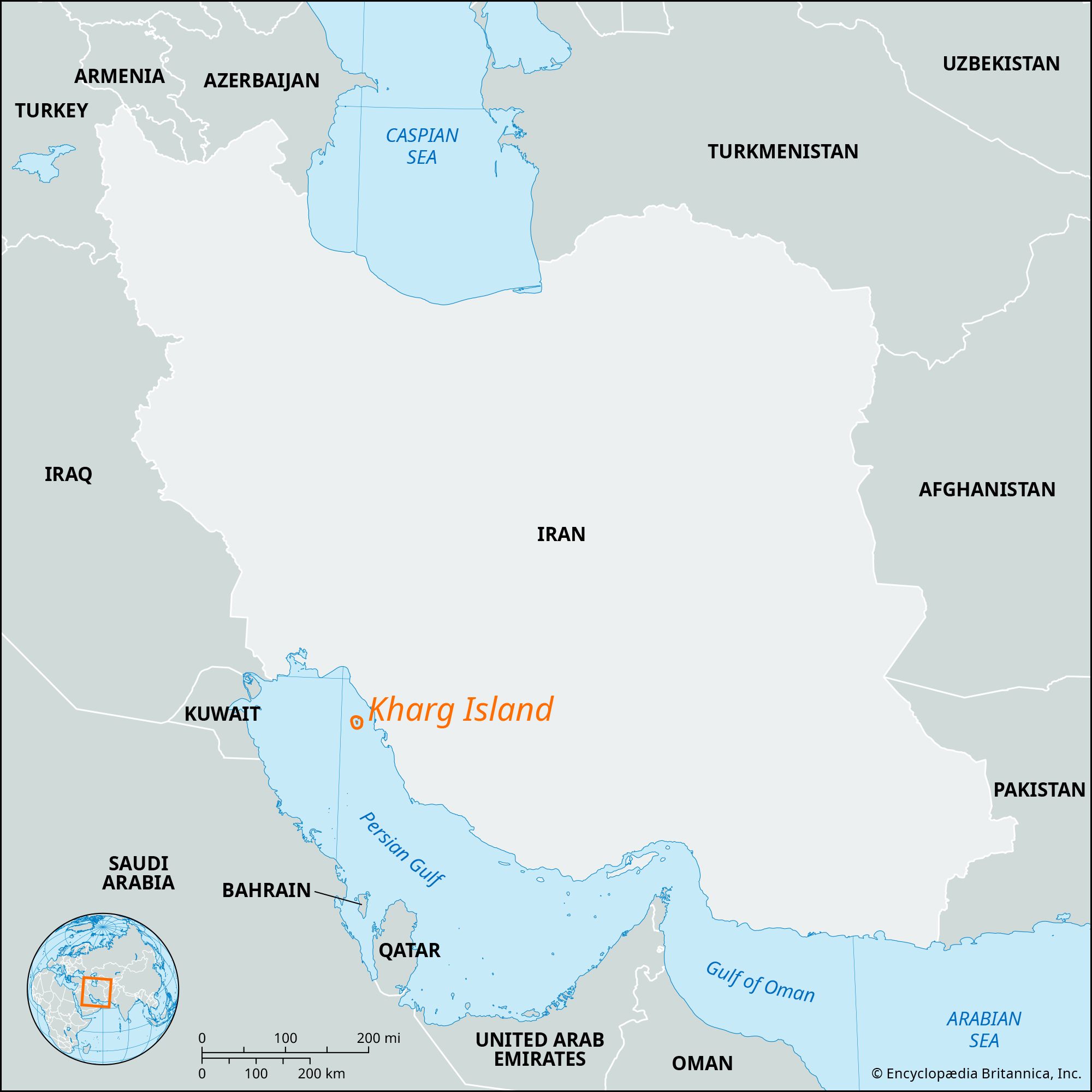 Map Of Kharg Island