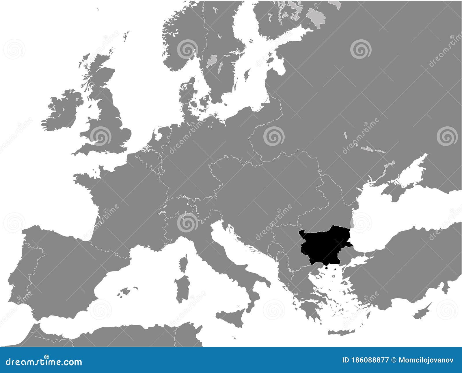 Map Of Kingdom Of Bulgaria