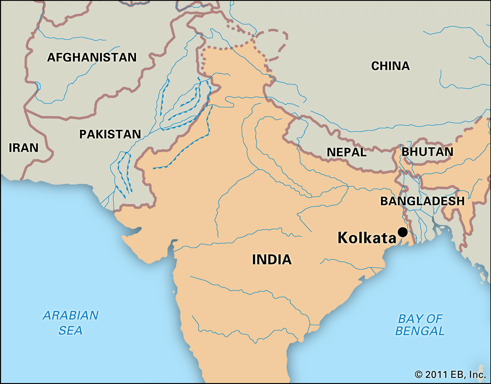 Map Of Kolkata And Bangladesh