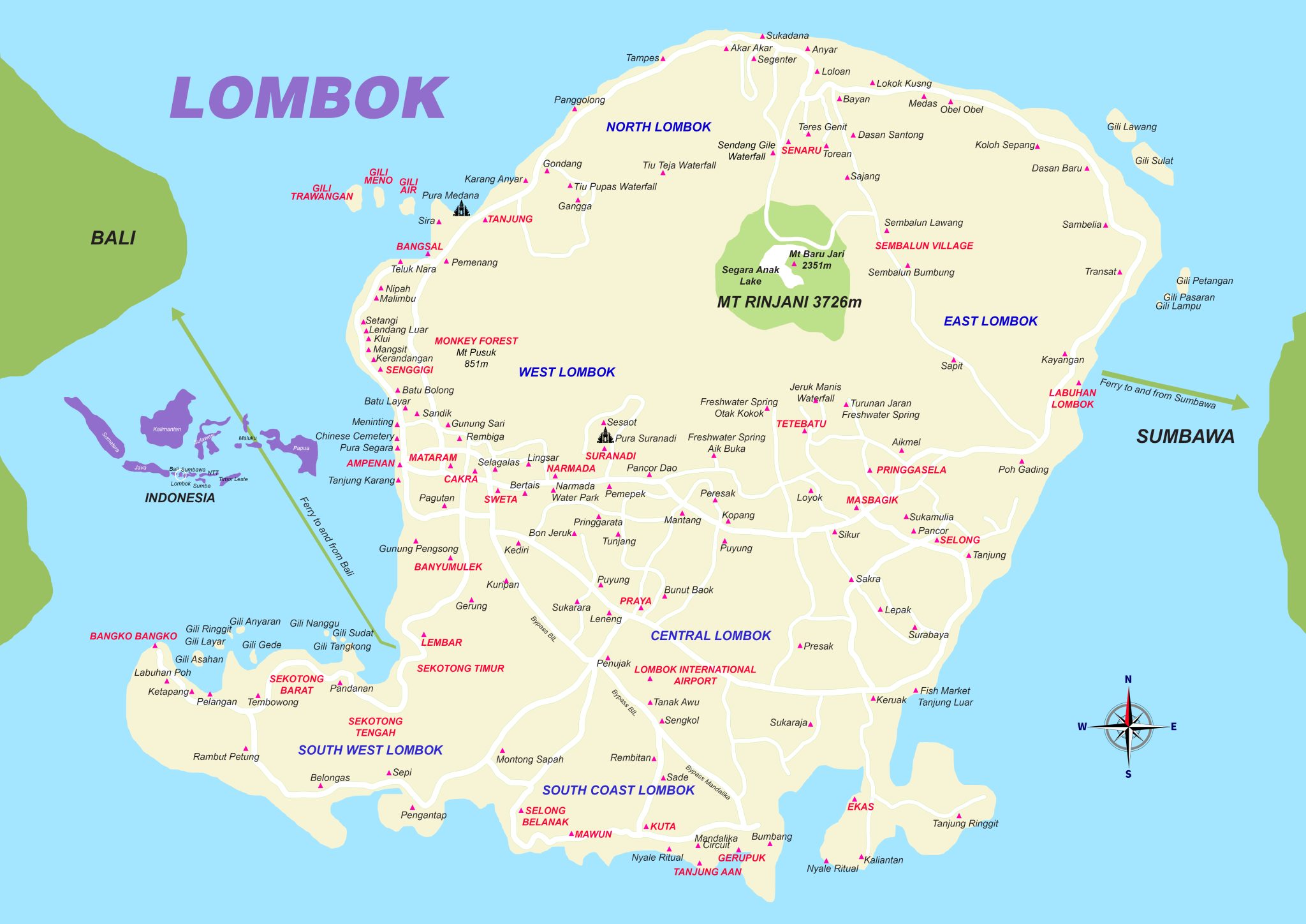 Map Of Lombok