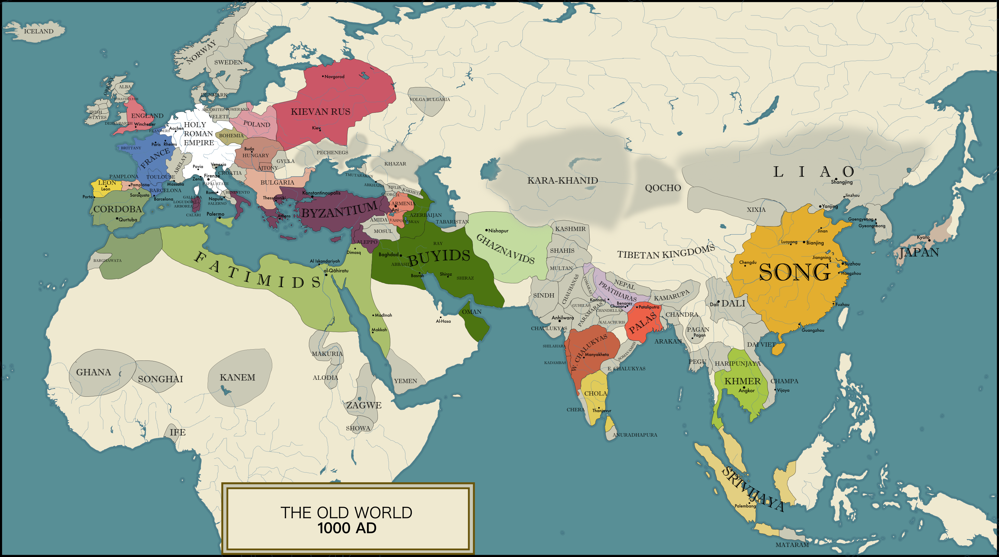 Map Of Middle East 1000 Years Ago
