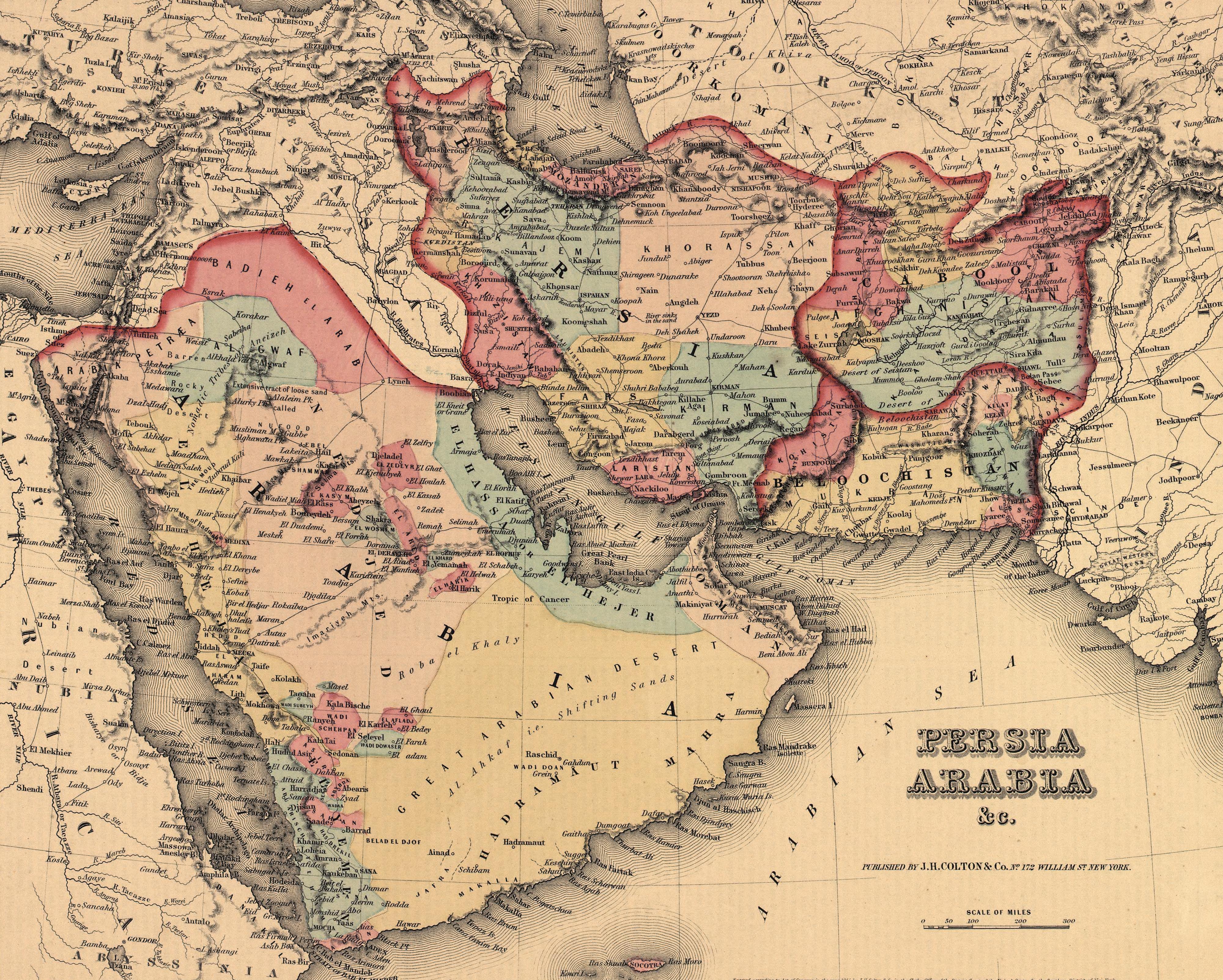 Map Of Middle East In 1800