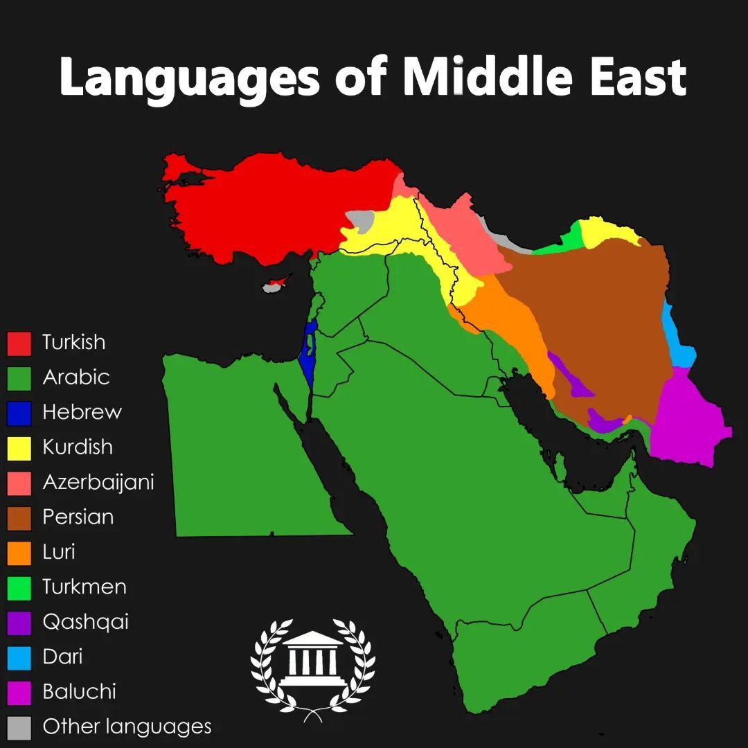 Map Of Middle East Languages