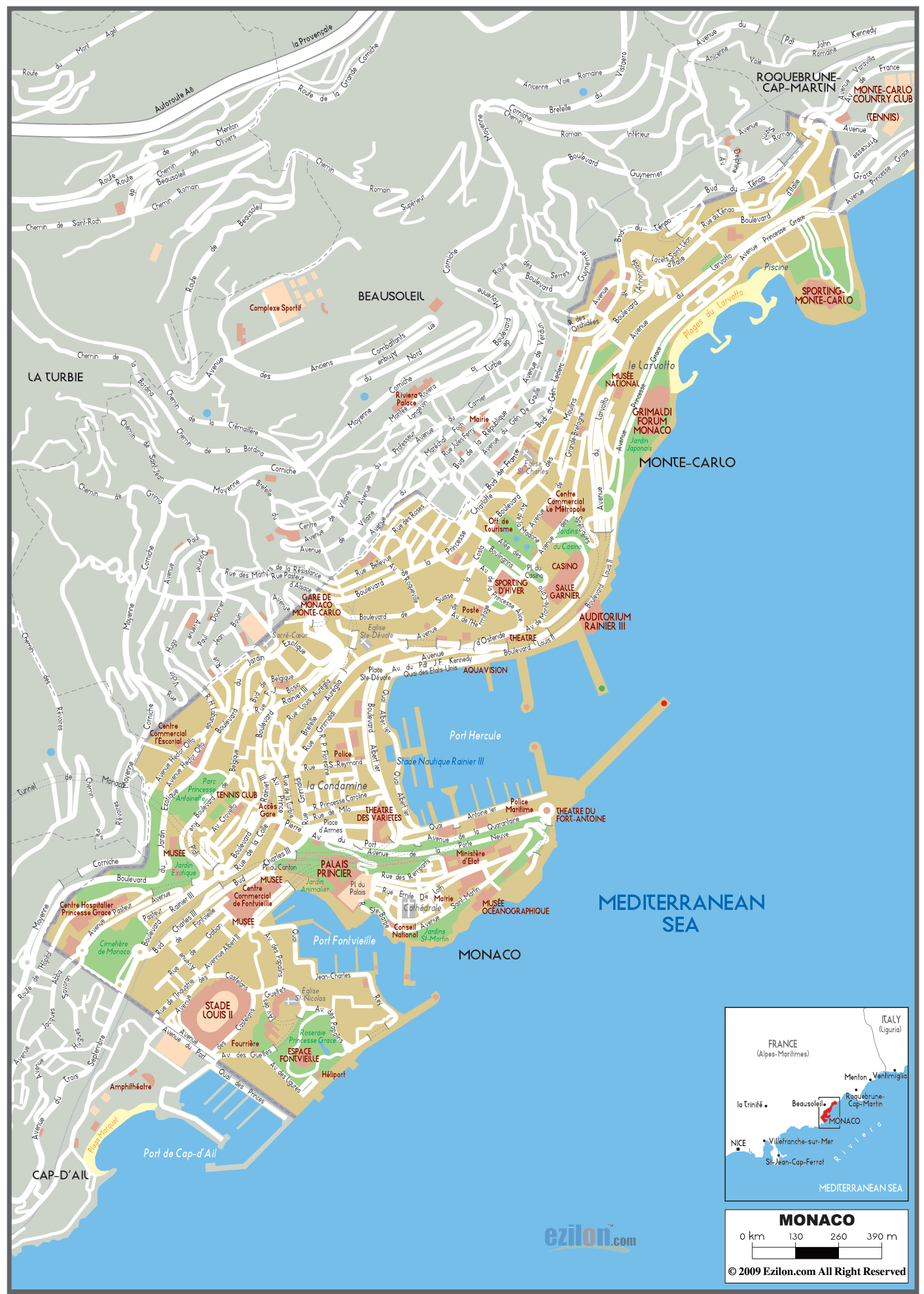 Map Of Monaco