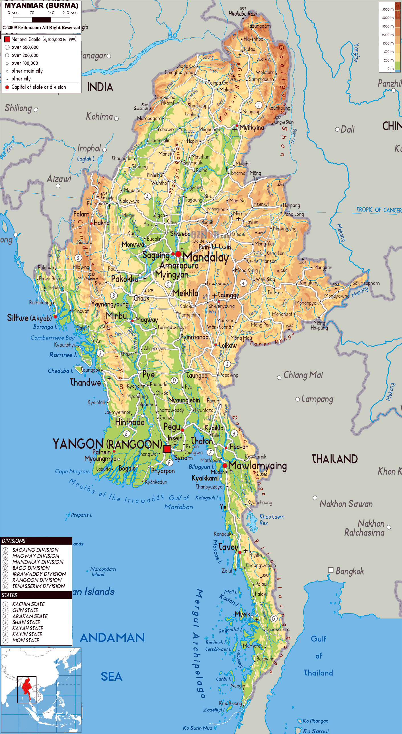 Map Of Myanmar