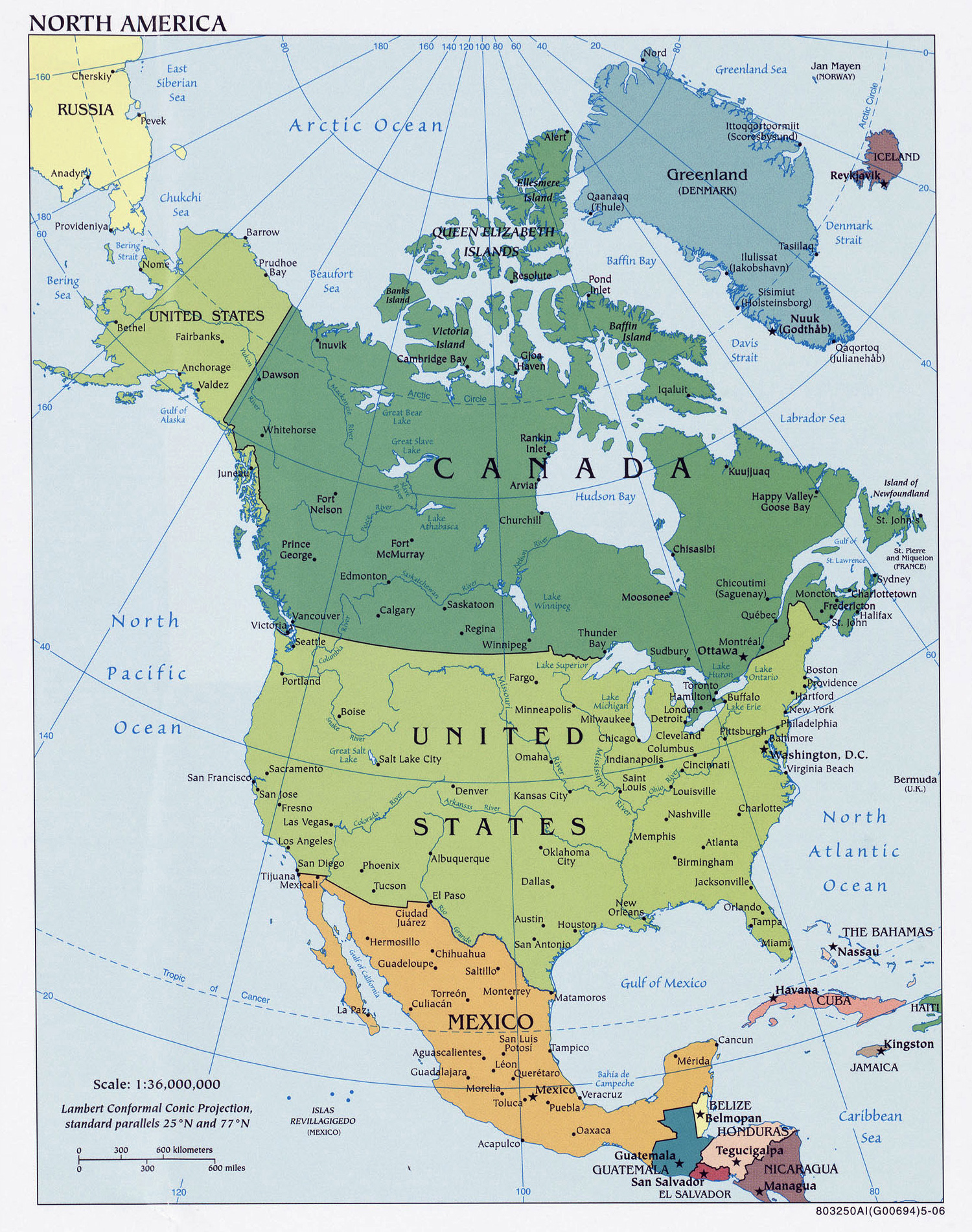 Map Of North America