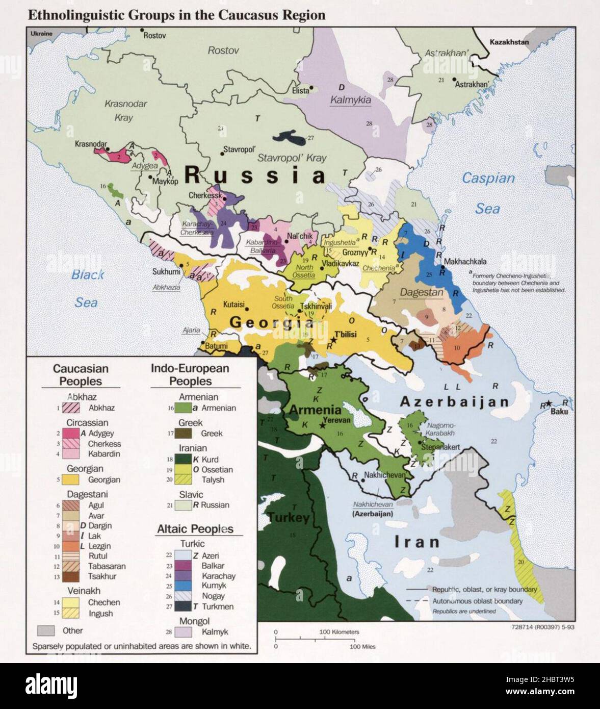 Map Of Religion In Caucasus