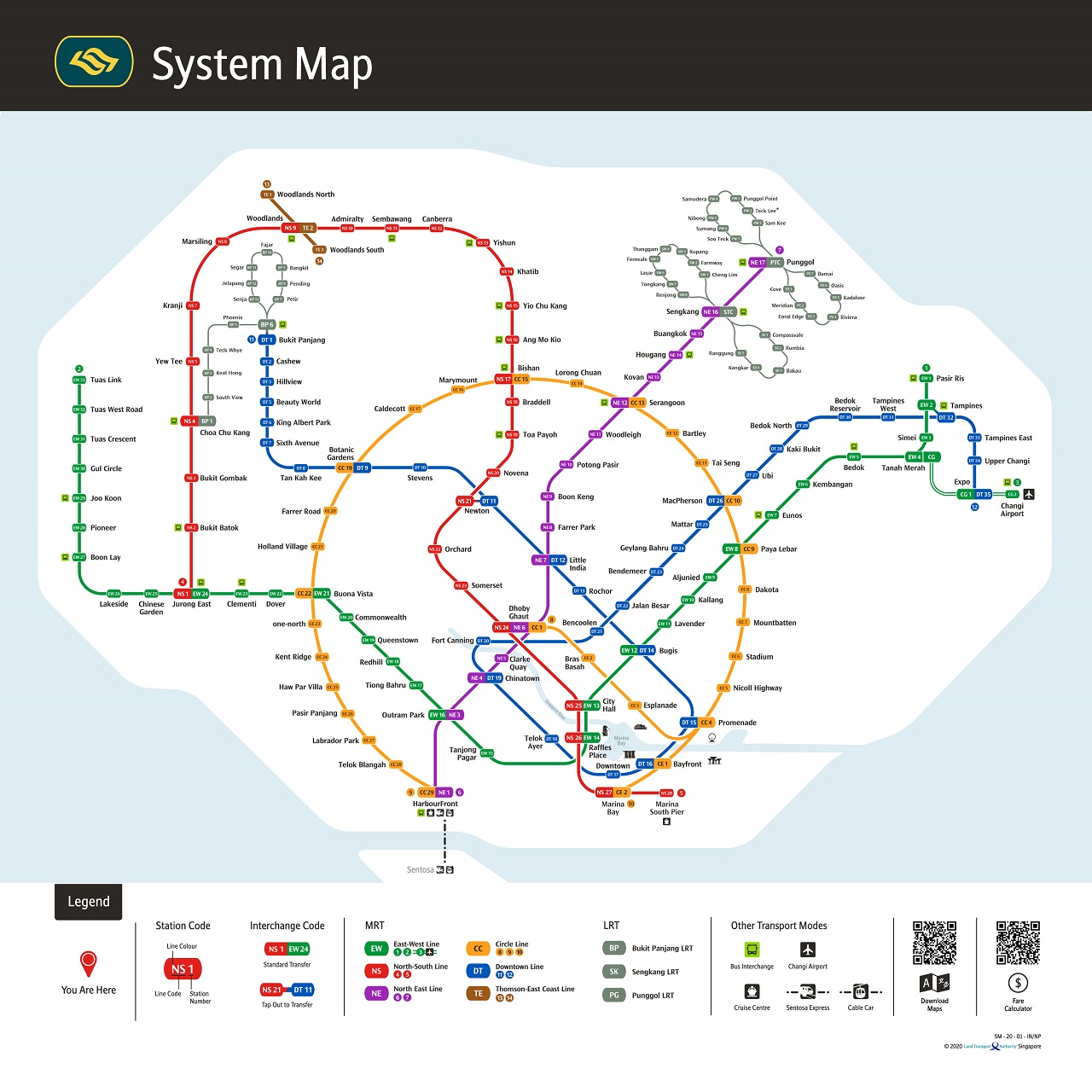 Map Of Singapore Mrt