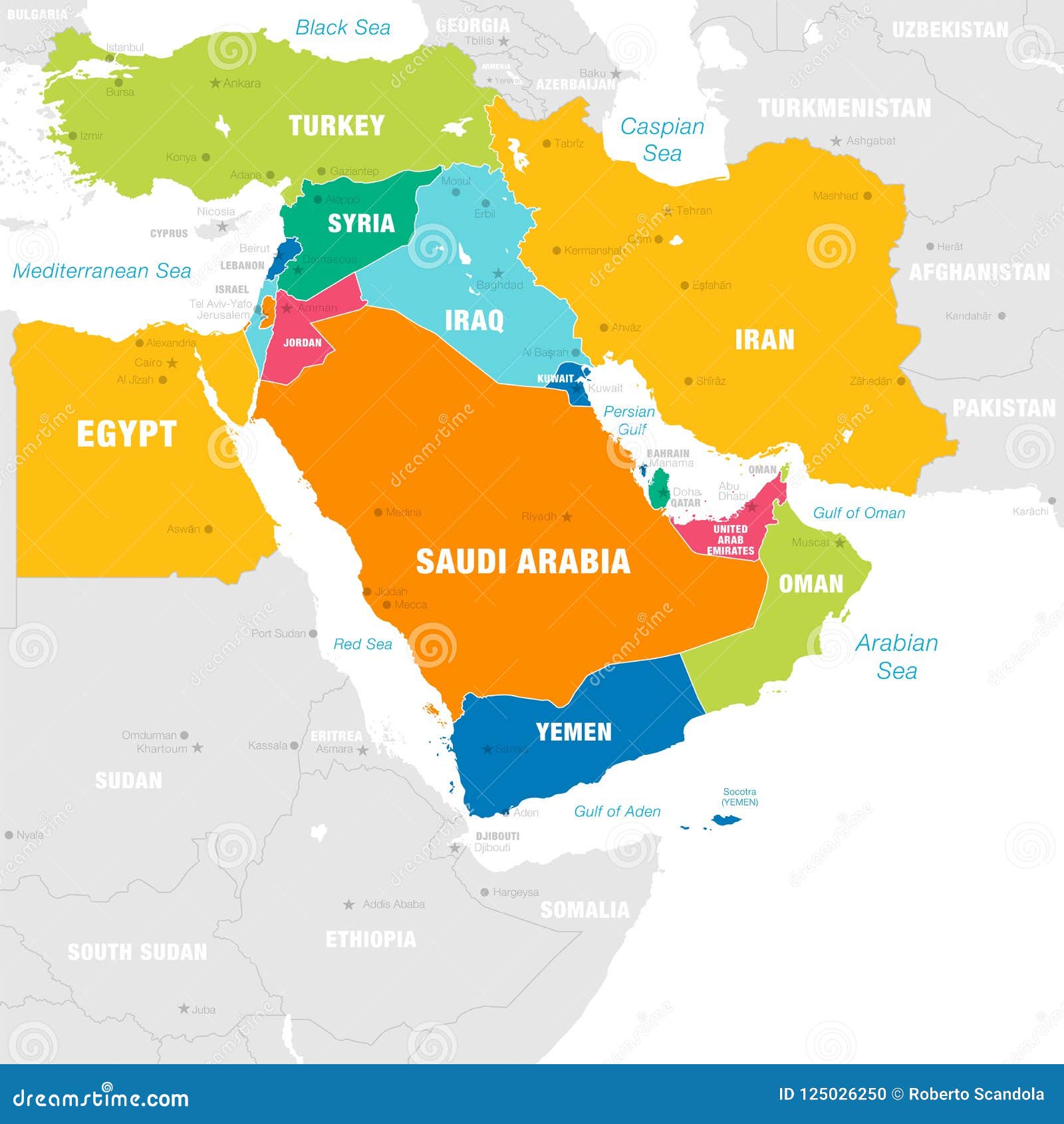 Map Of The Arab Region