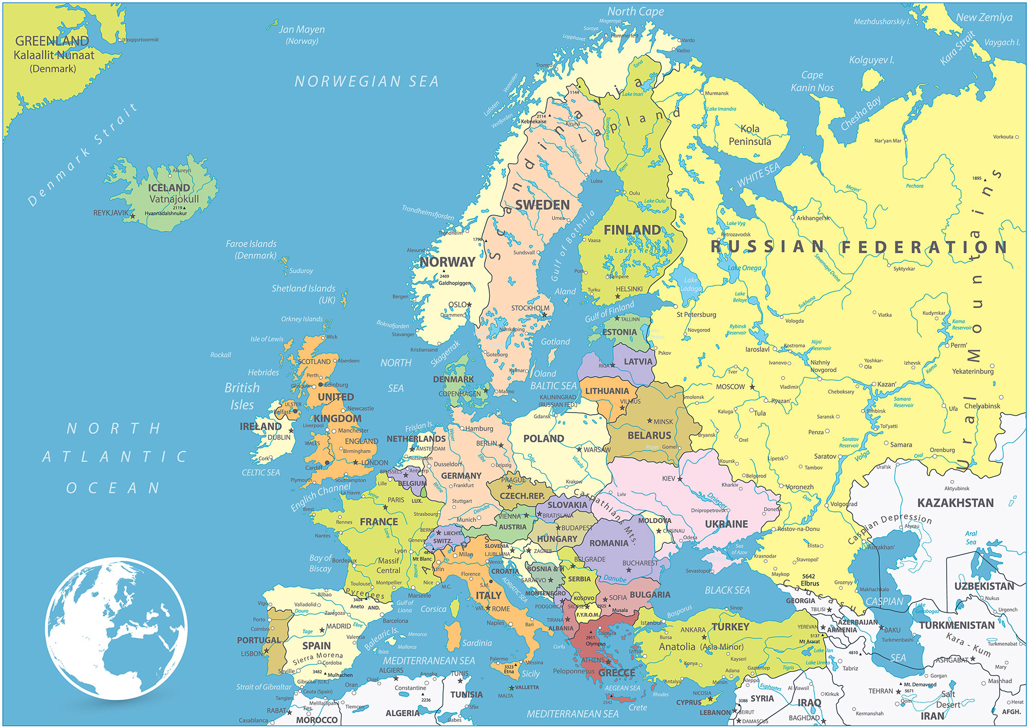 Map Of The World Europe