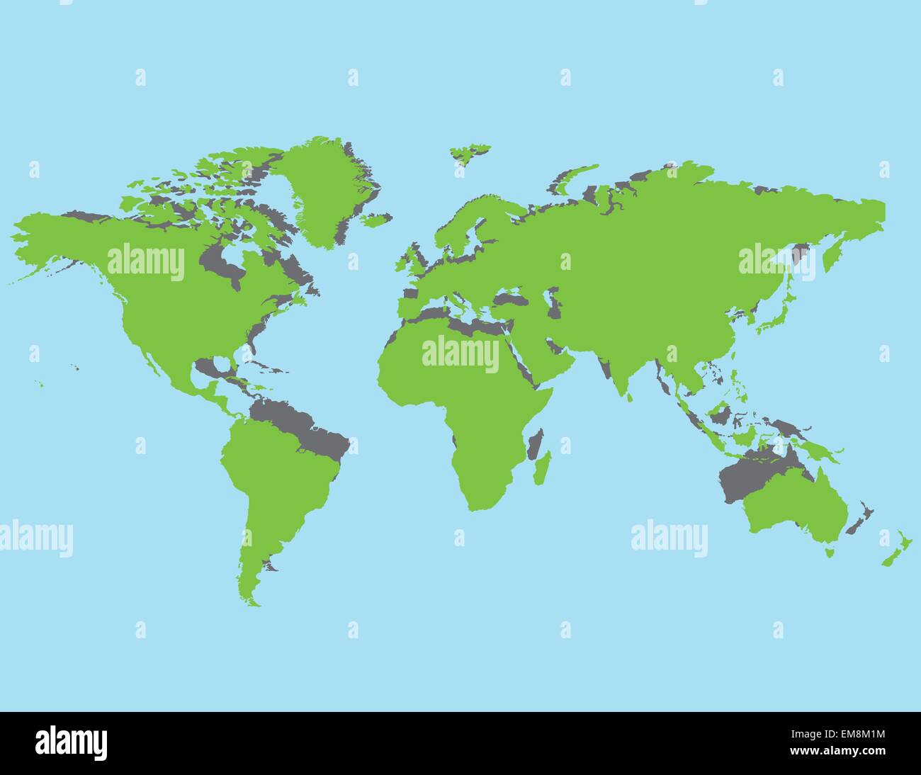 Map Of The World Green