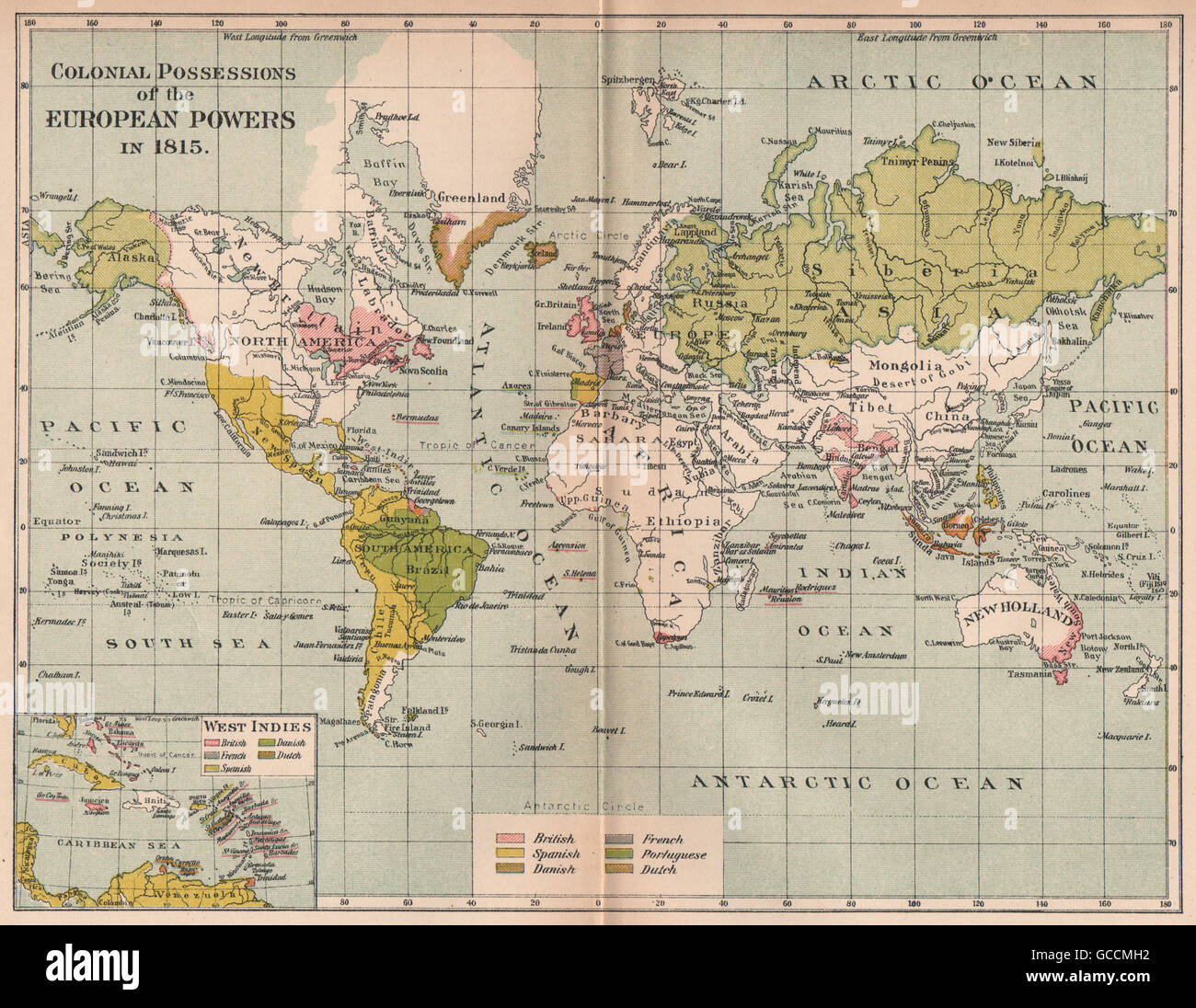 Map Of The World In 1815
