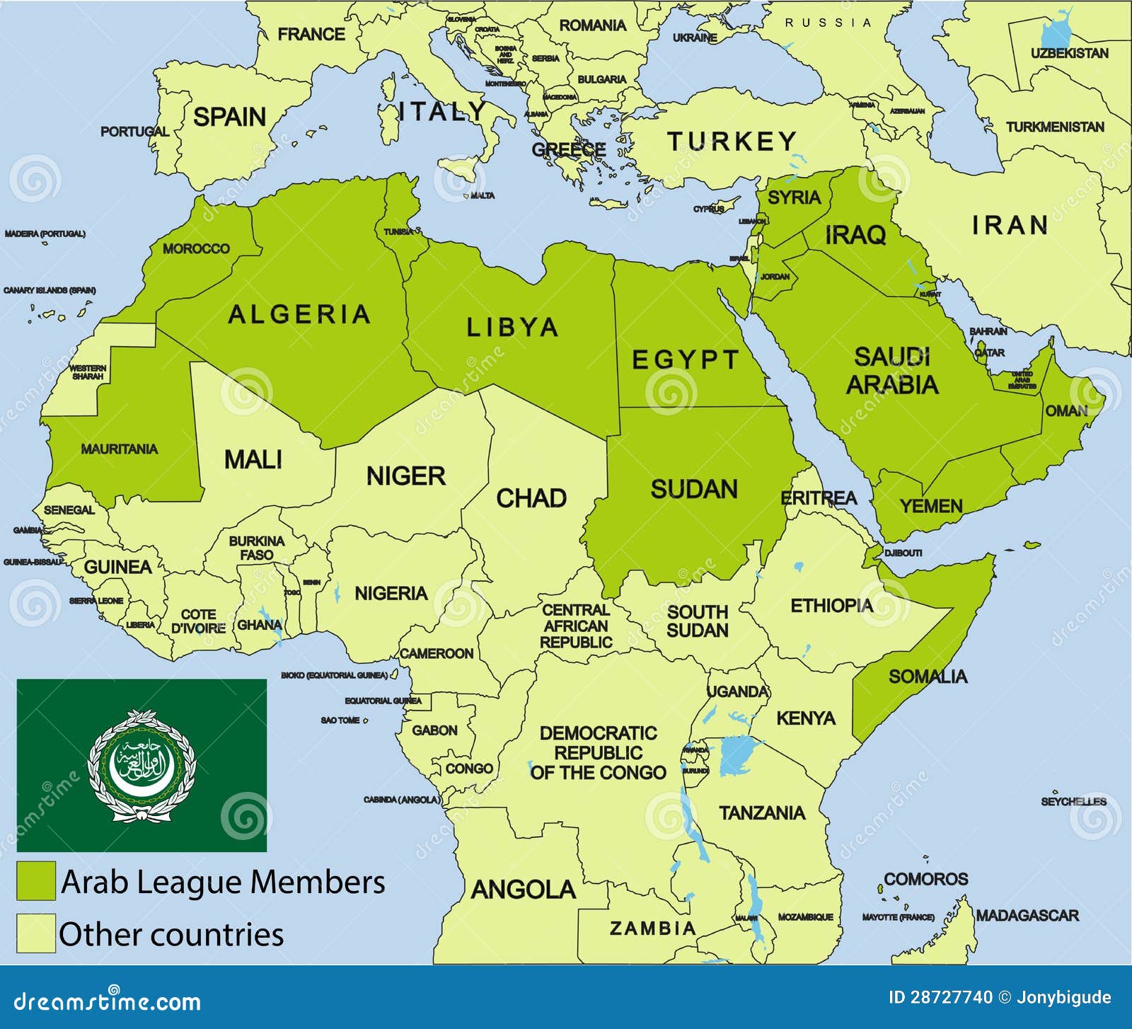 Map Of United Arab Countries