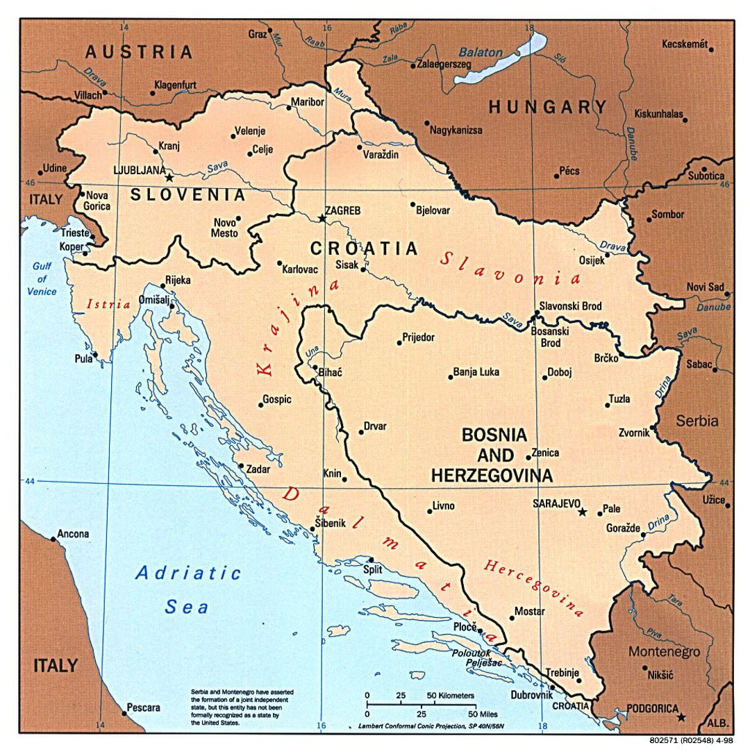 Map Of Western Balkan