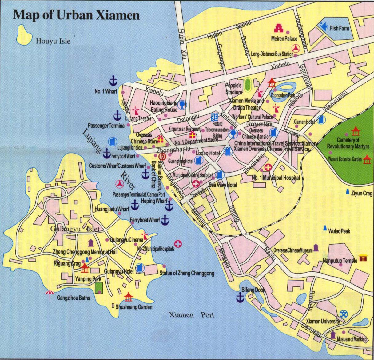 Map Of Xiamen City China