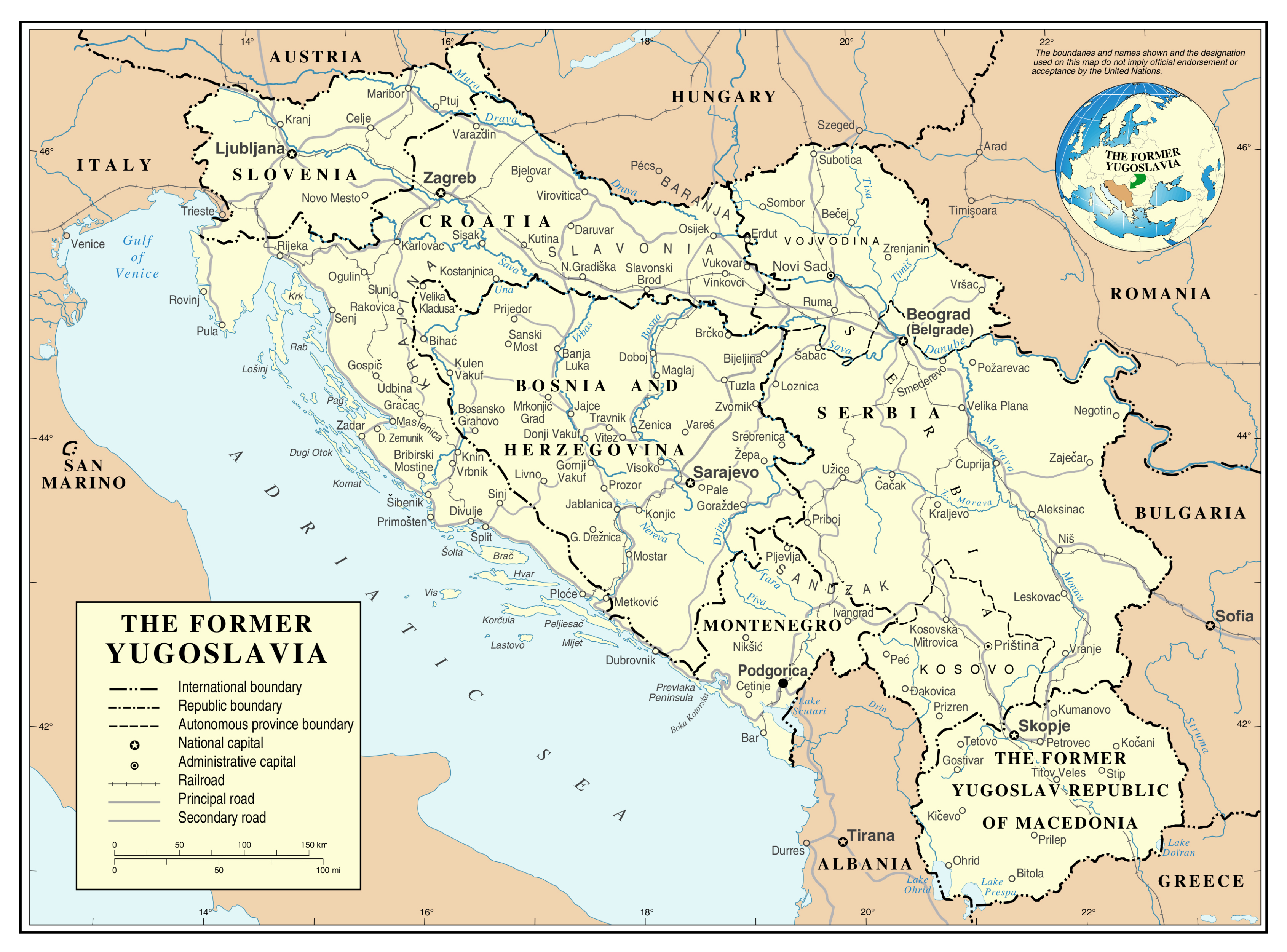 Map Of Yugoslavia