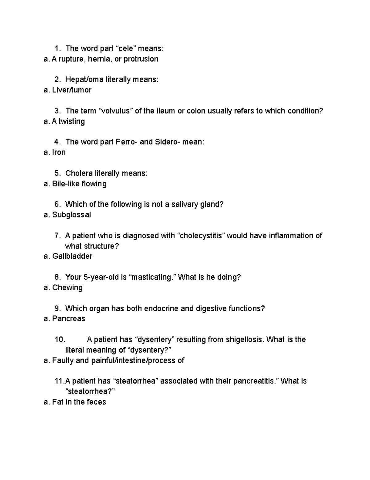 Medical Term Cele