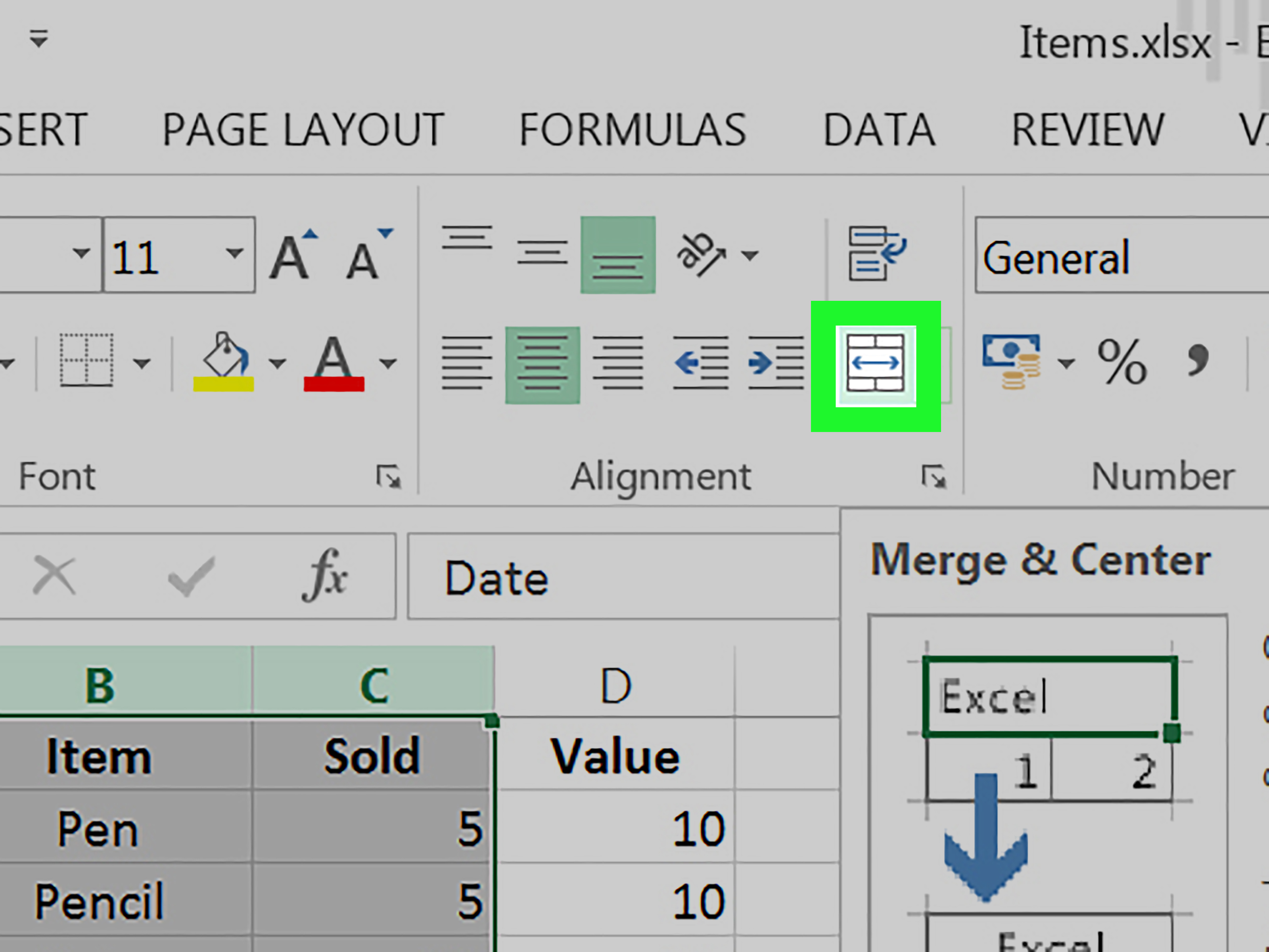 Merge Cells In Excel