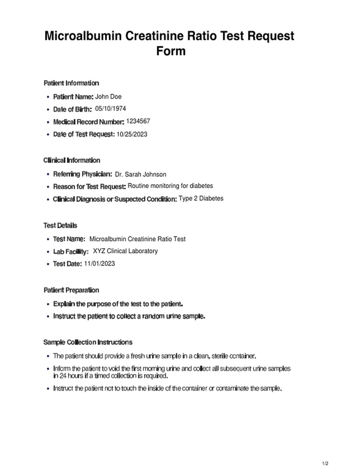 Microalbumin Creatinine Ratio