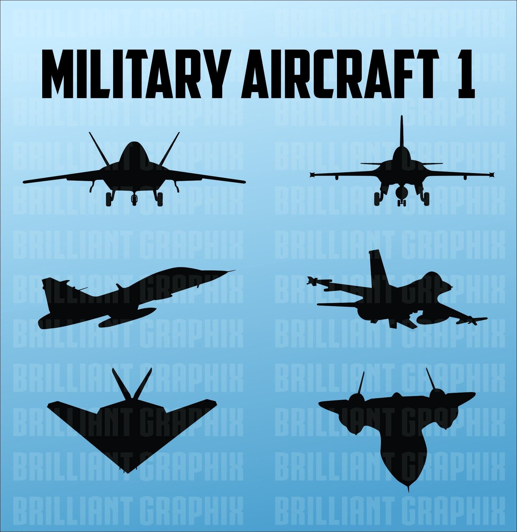 Military Aircraft Silhouette Clip Art