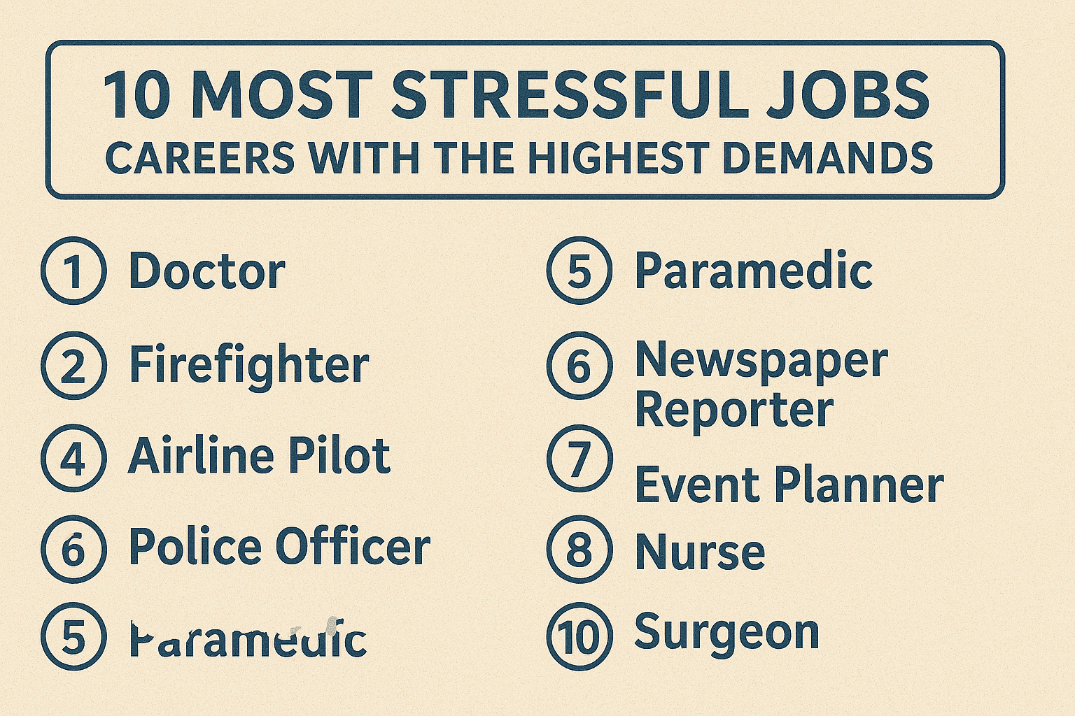 More Stressful Jobs