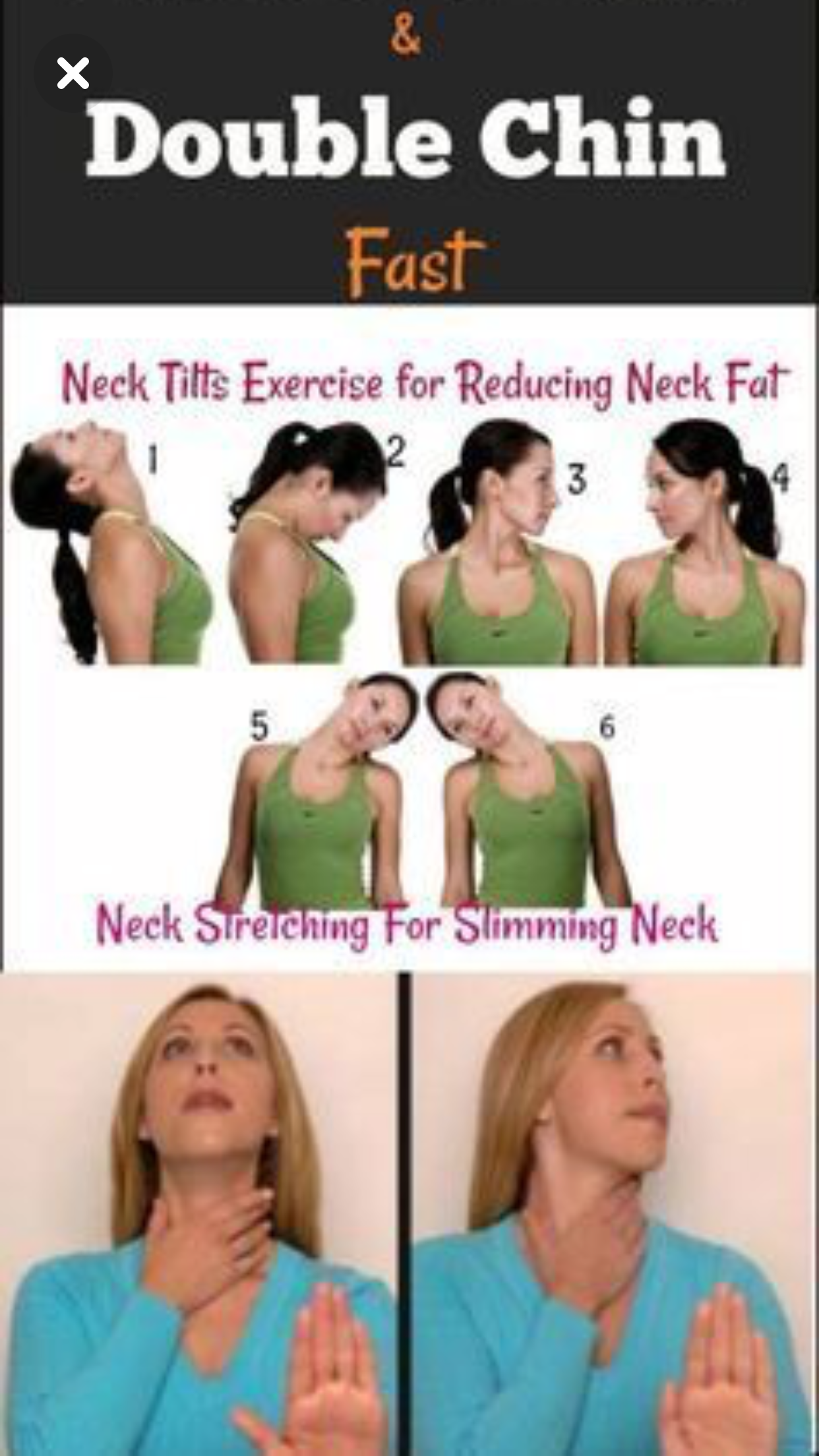 Neck Exercises For Double Chin