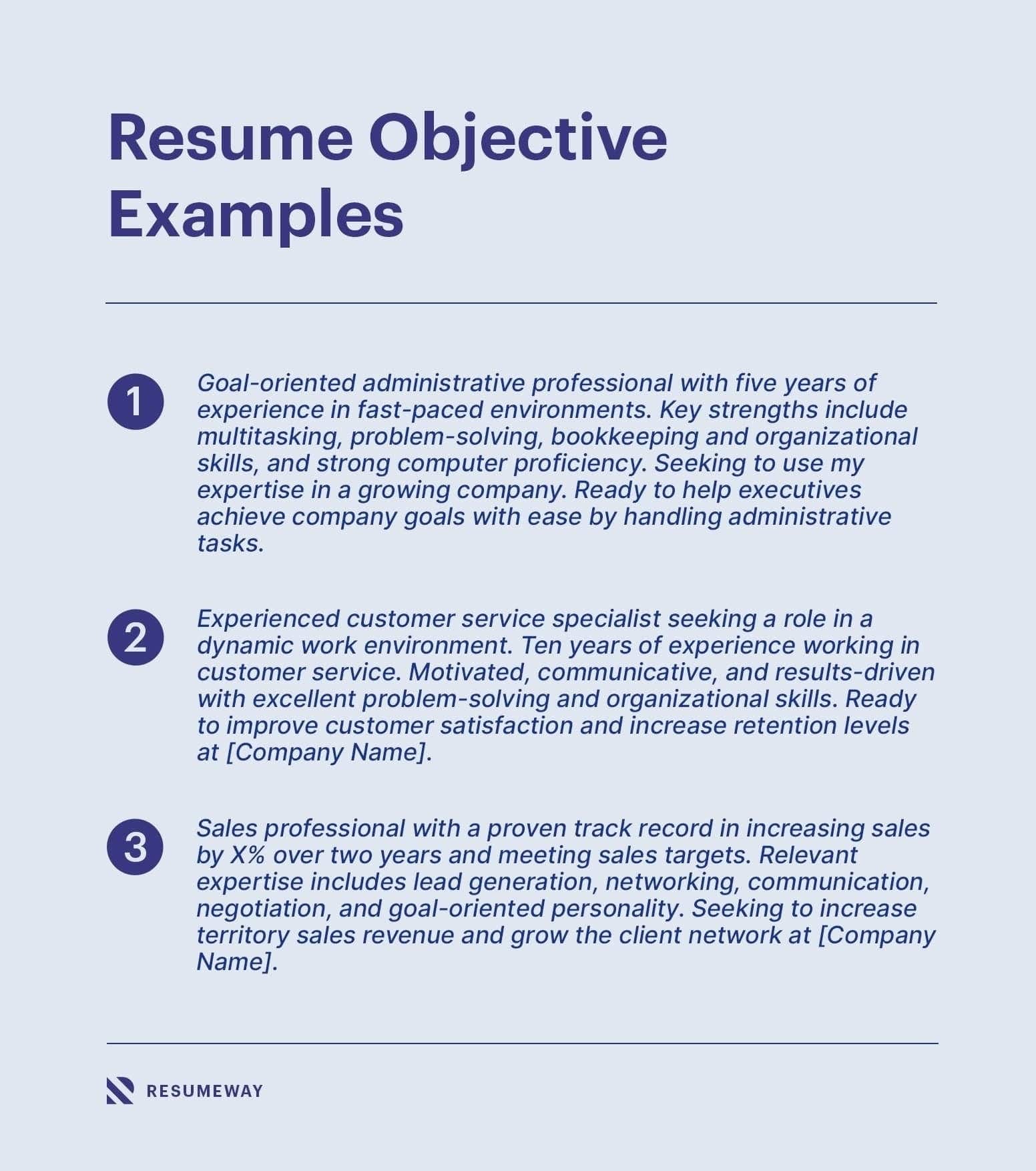 Objective For Resume Examples