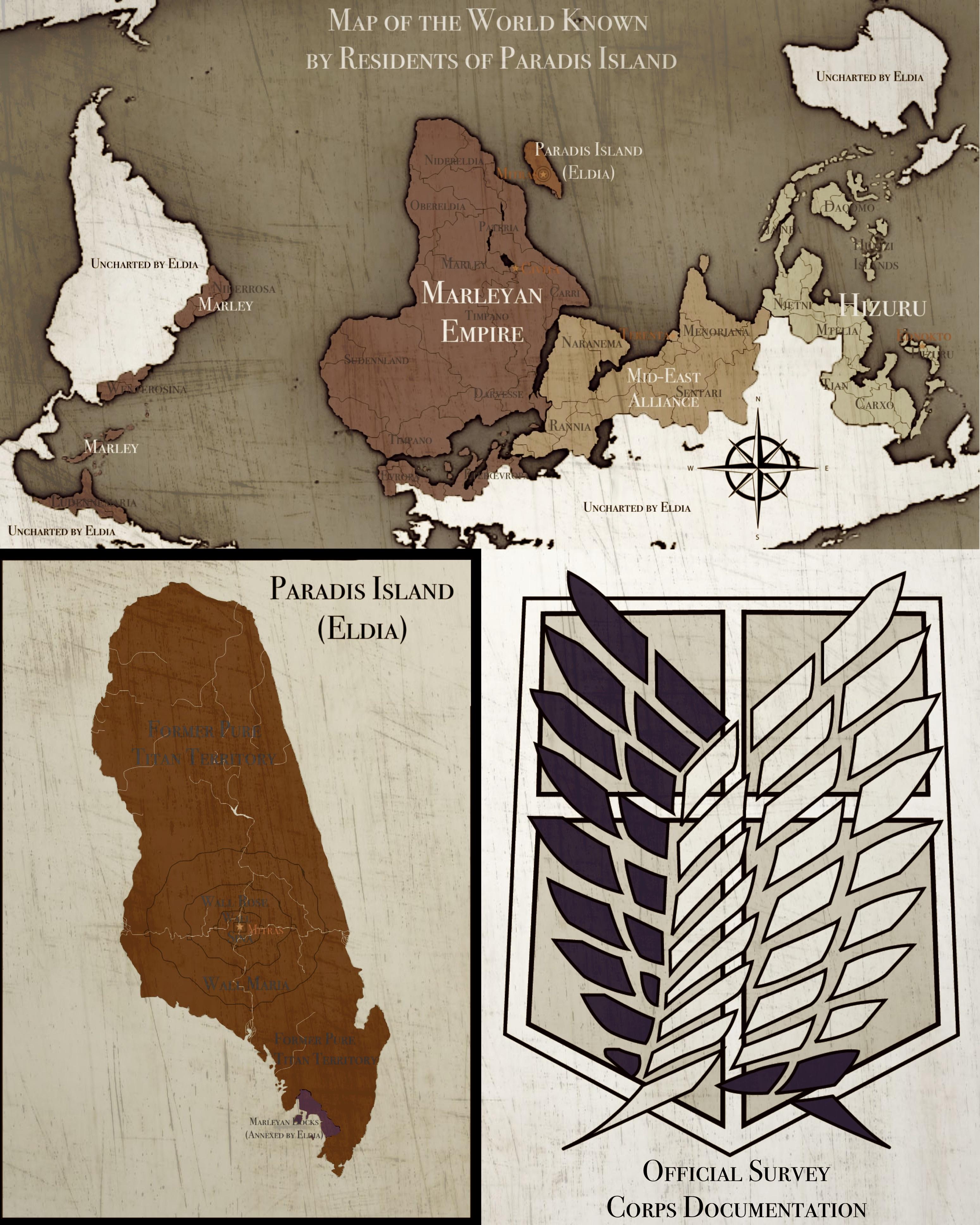 Official Map Of Attack On Titan