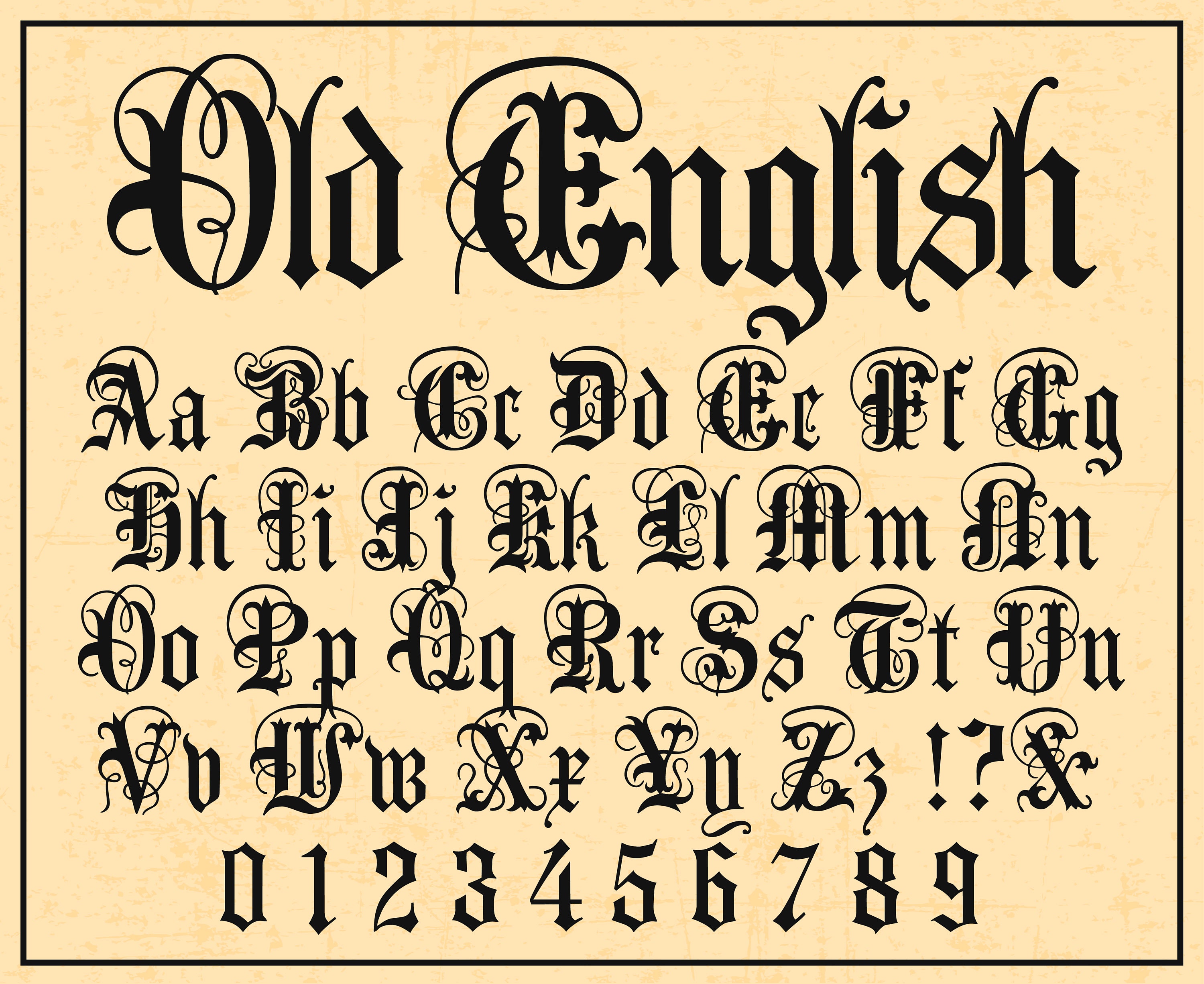 Old English Font D